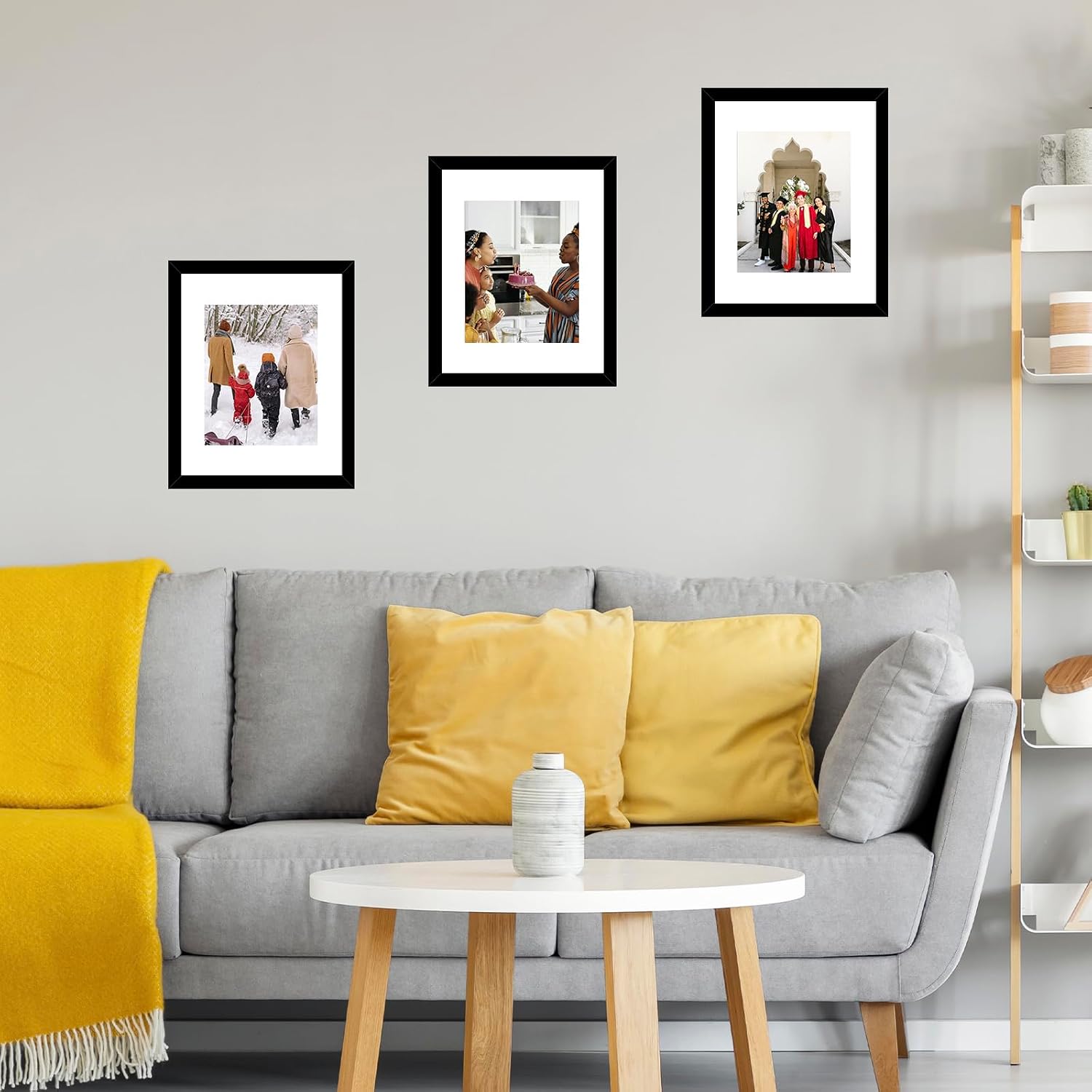 10x14 Picture Frame Set of 12 for 30 x 40 cm Diamond Art Painting, Display 8.5x11 with Mat or 10x14 without Mat, Wood