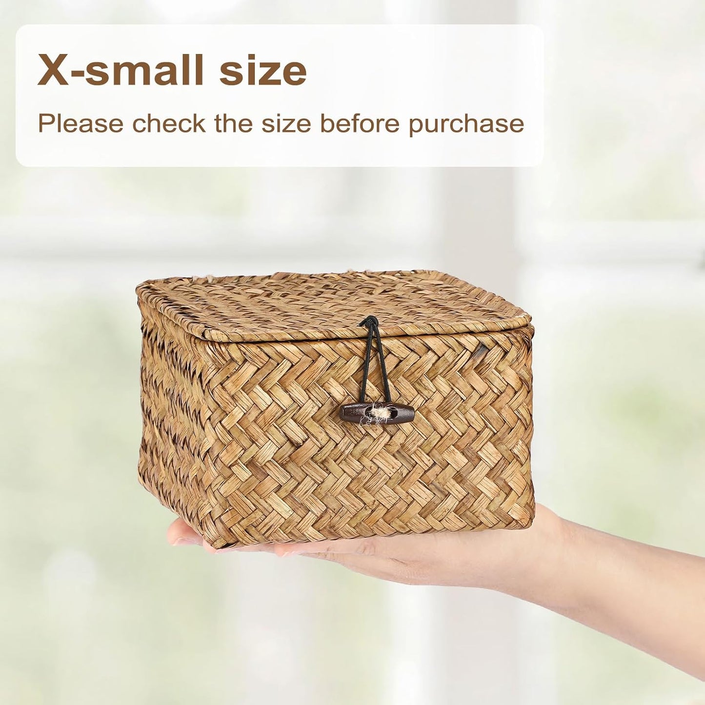 Wicker Shelf Baskets Bins / Small / Caramel