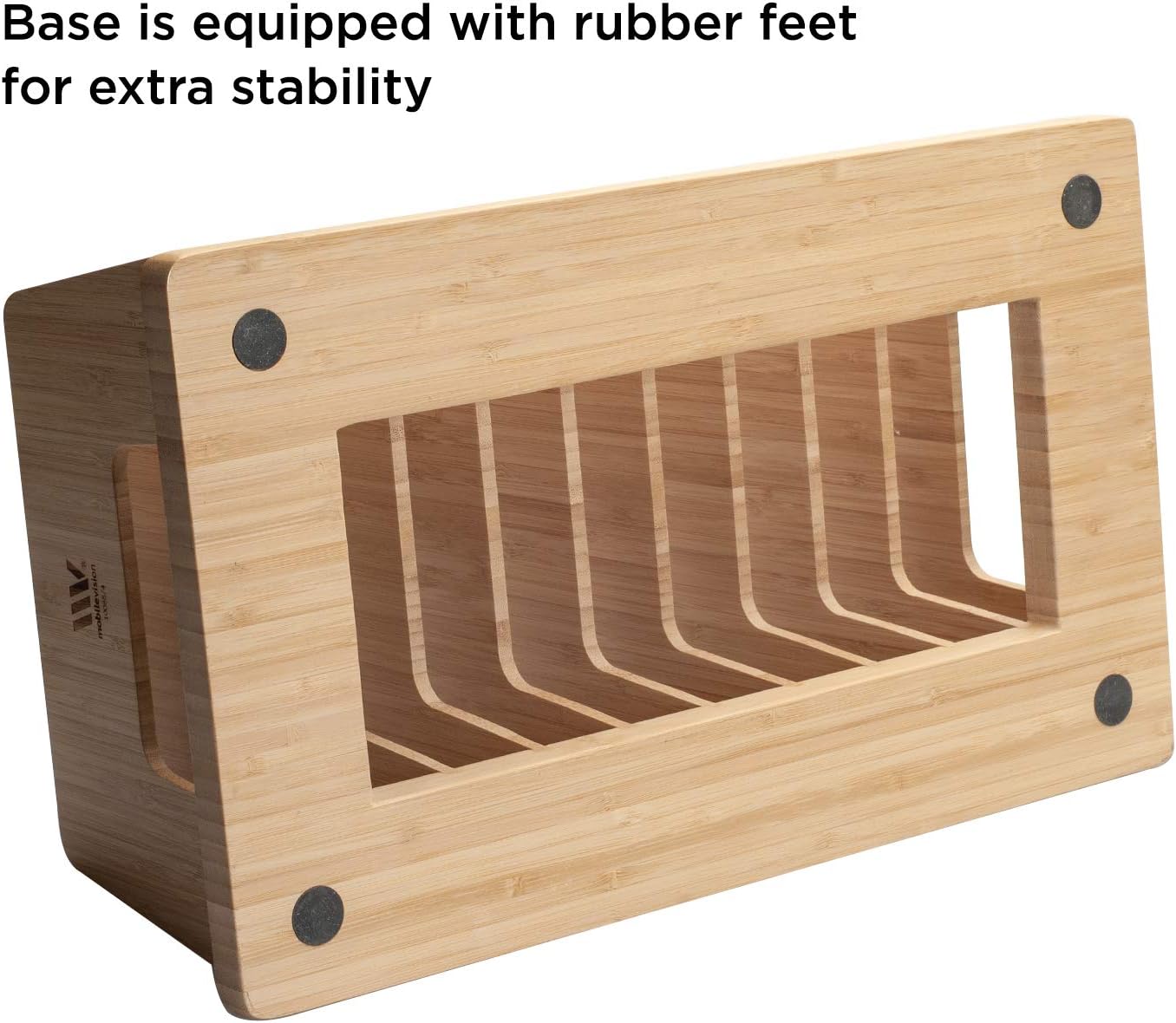 MobileVision Bamboo Desktop File Folder Organizer and Paper Tray, 10 Slots