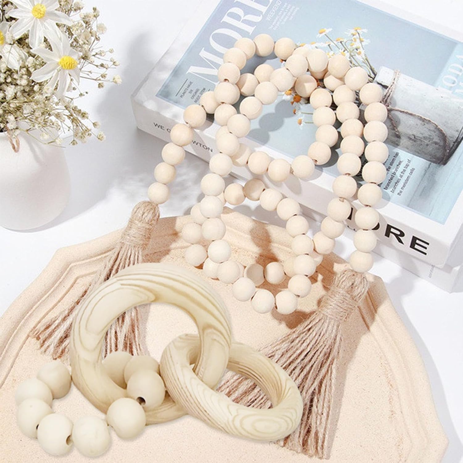 Wooden Knot Decor / Natural / Set of 2