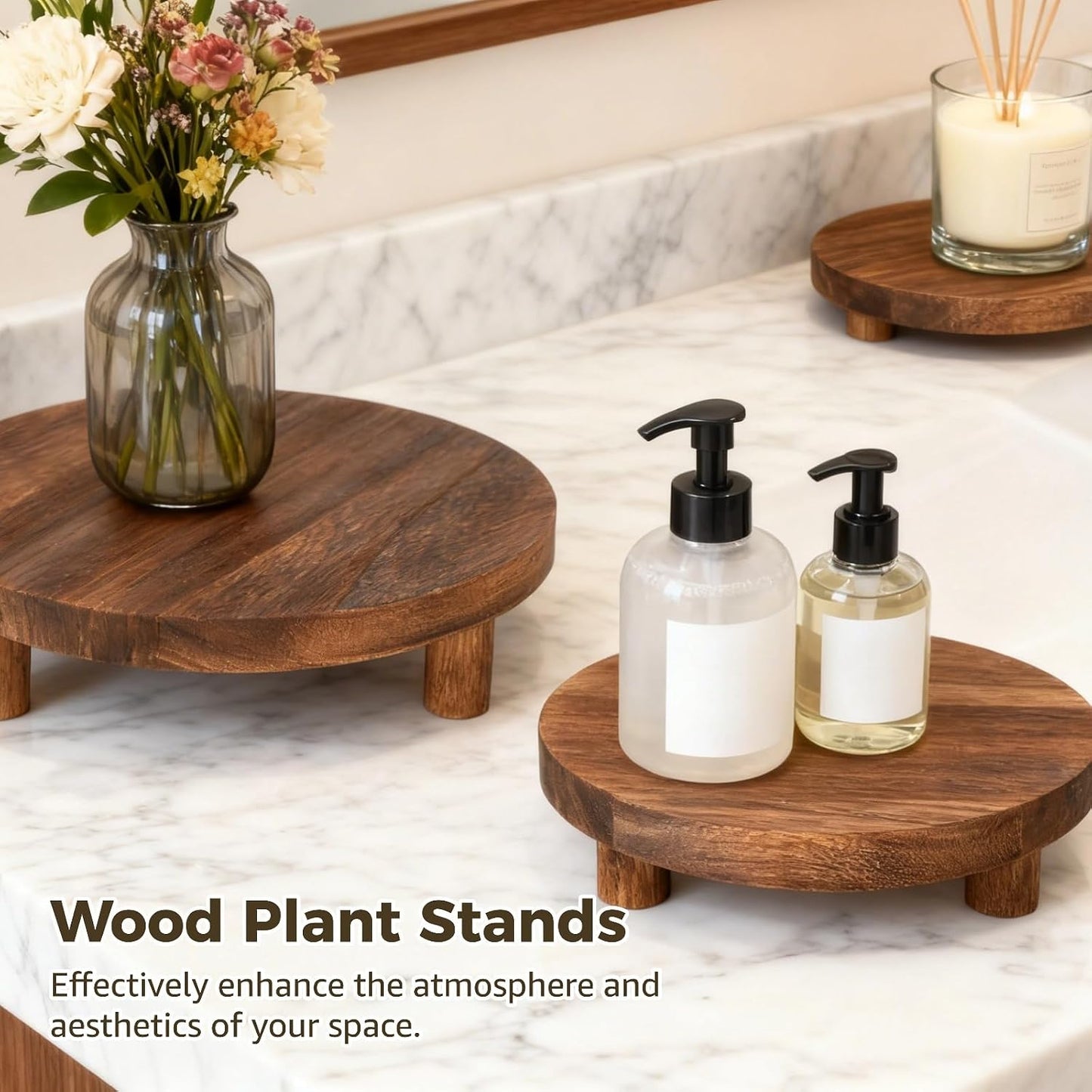 Wood Plant Stands / Set of 3