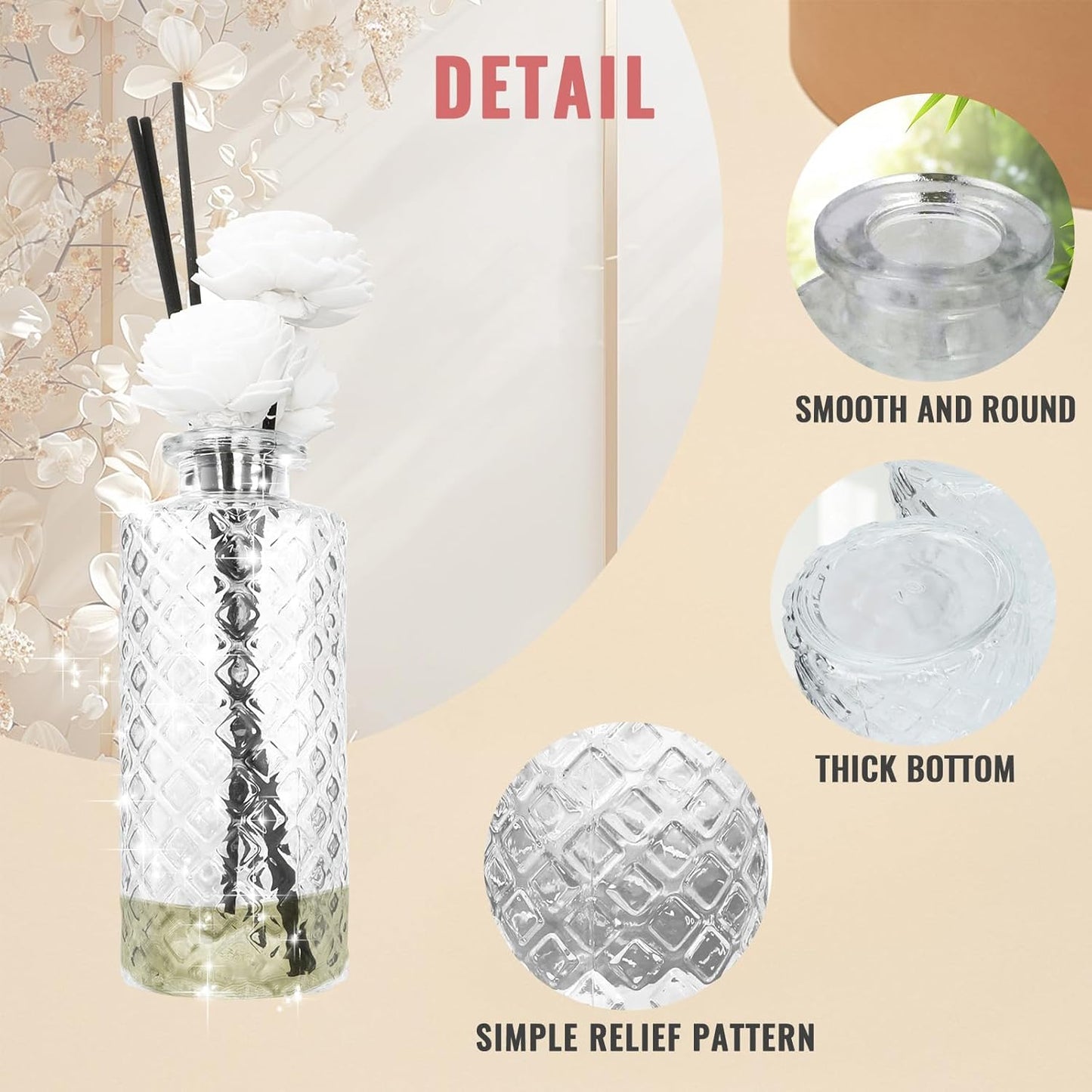 Bud Vase / Flower Bottle / White / Small Vase / Set of 6