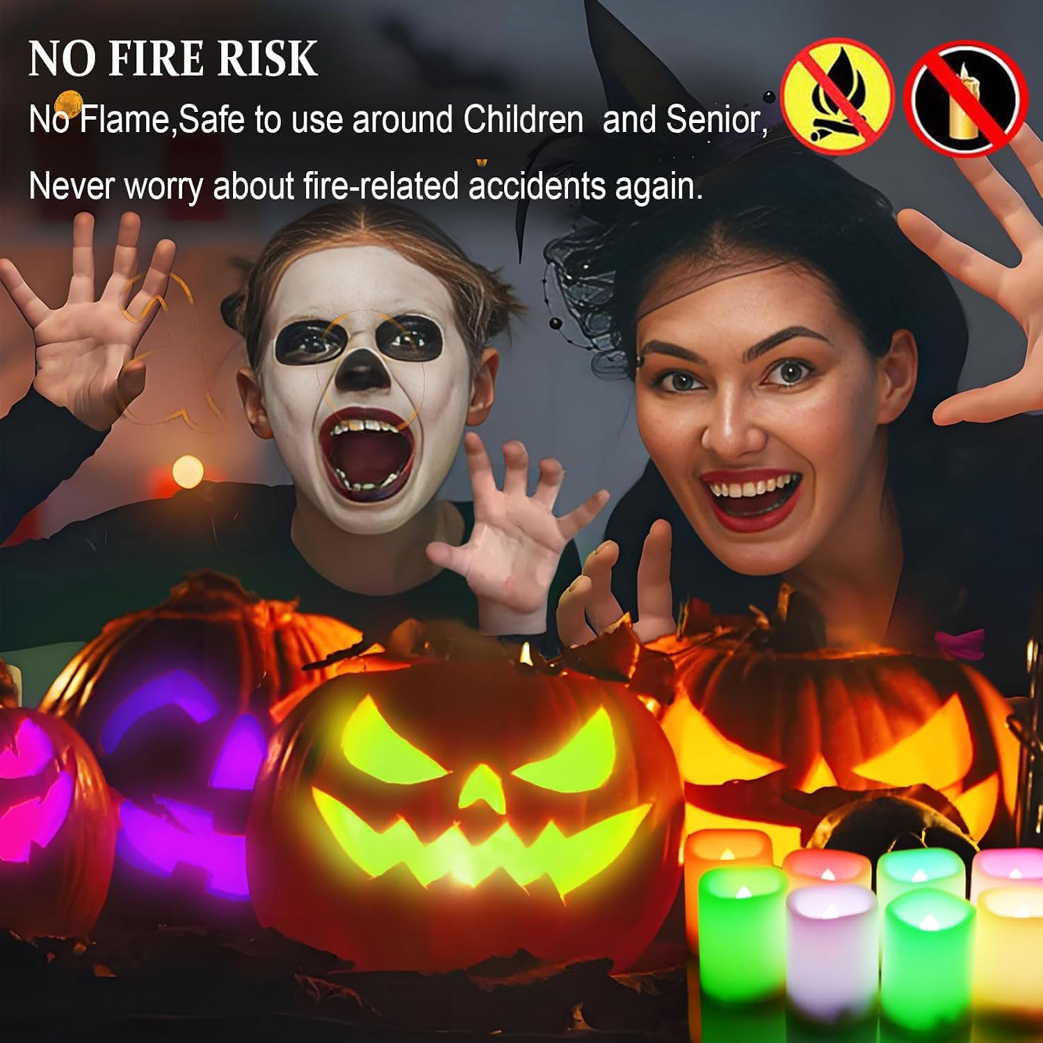 Multi Color Changing Votive Flameless Candles with Remote and Timer - Battery Operated Led Tea Light Candles，Set of 10
