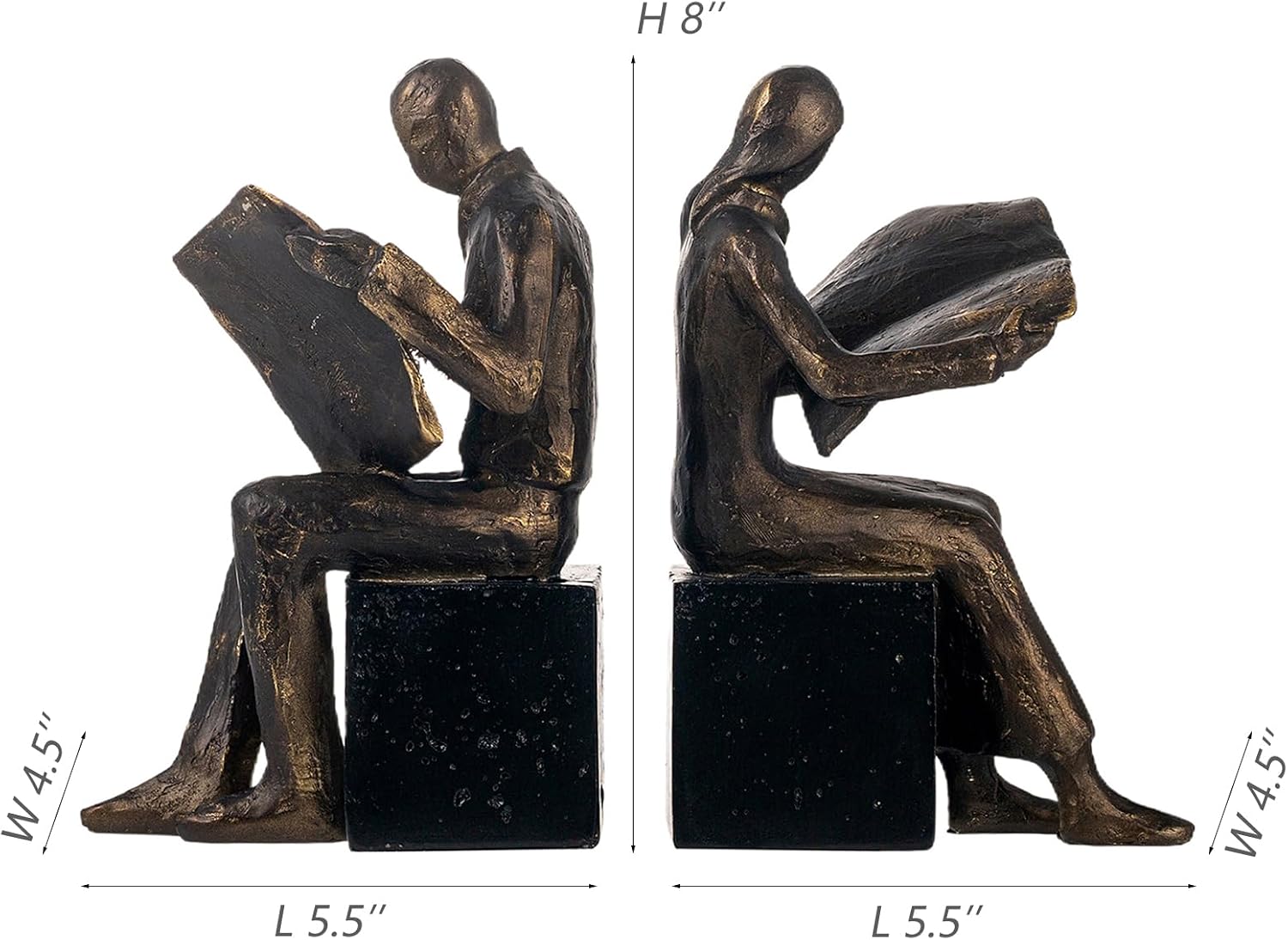 Decorative Bookends / Heavy Duty Book Holder Non-Slip / Newspaper Reader