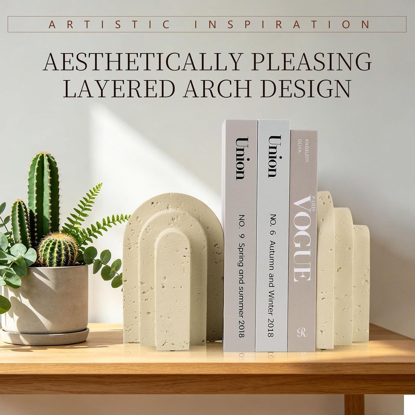 Modern Layered Arch Book Ends