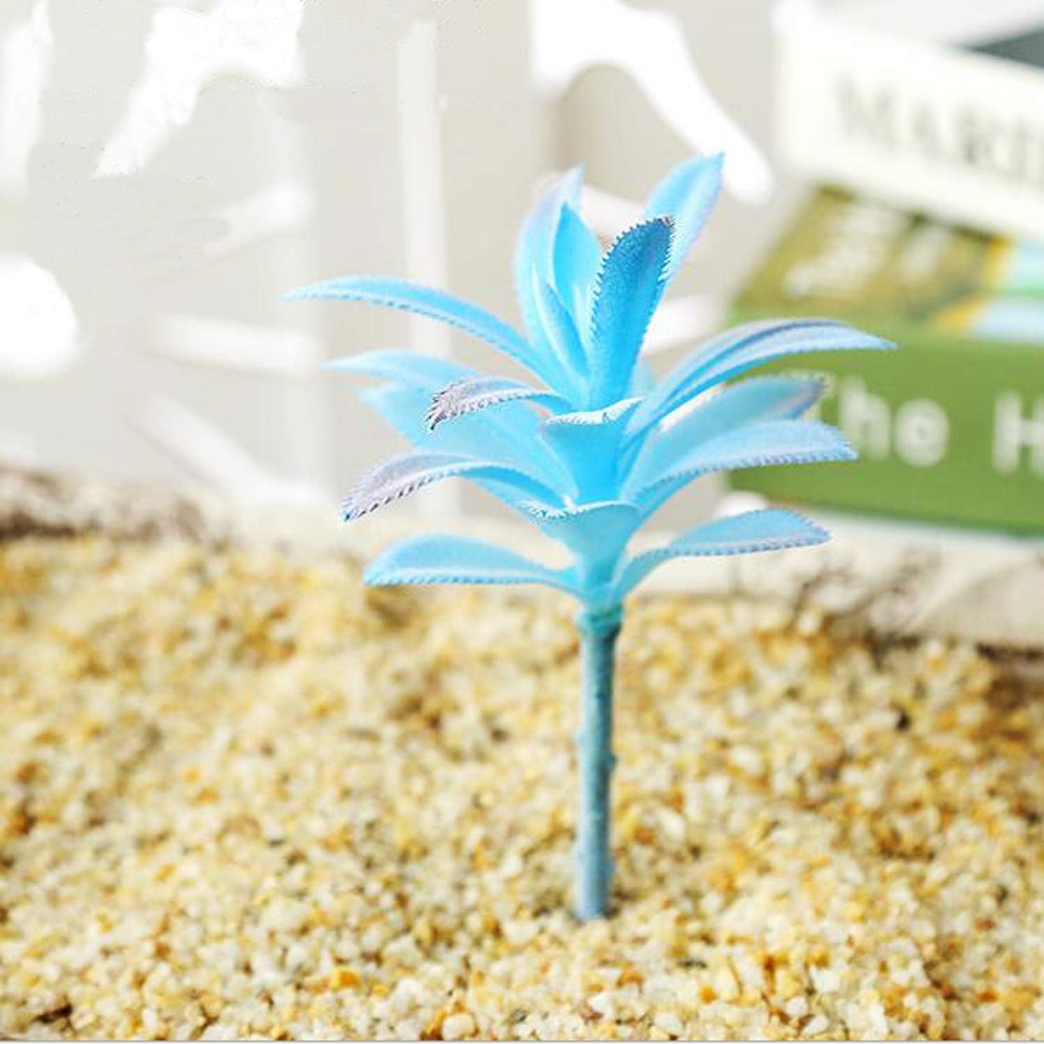 Artificial Succulent Plants / Style 13 / Blue / Set of 21