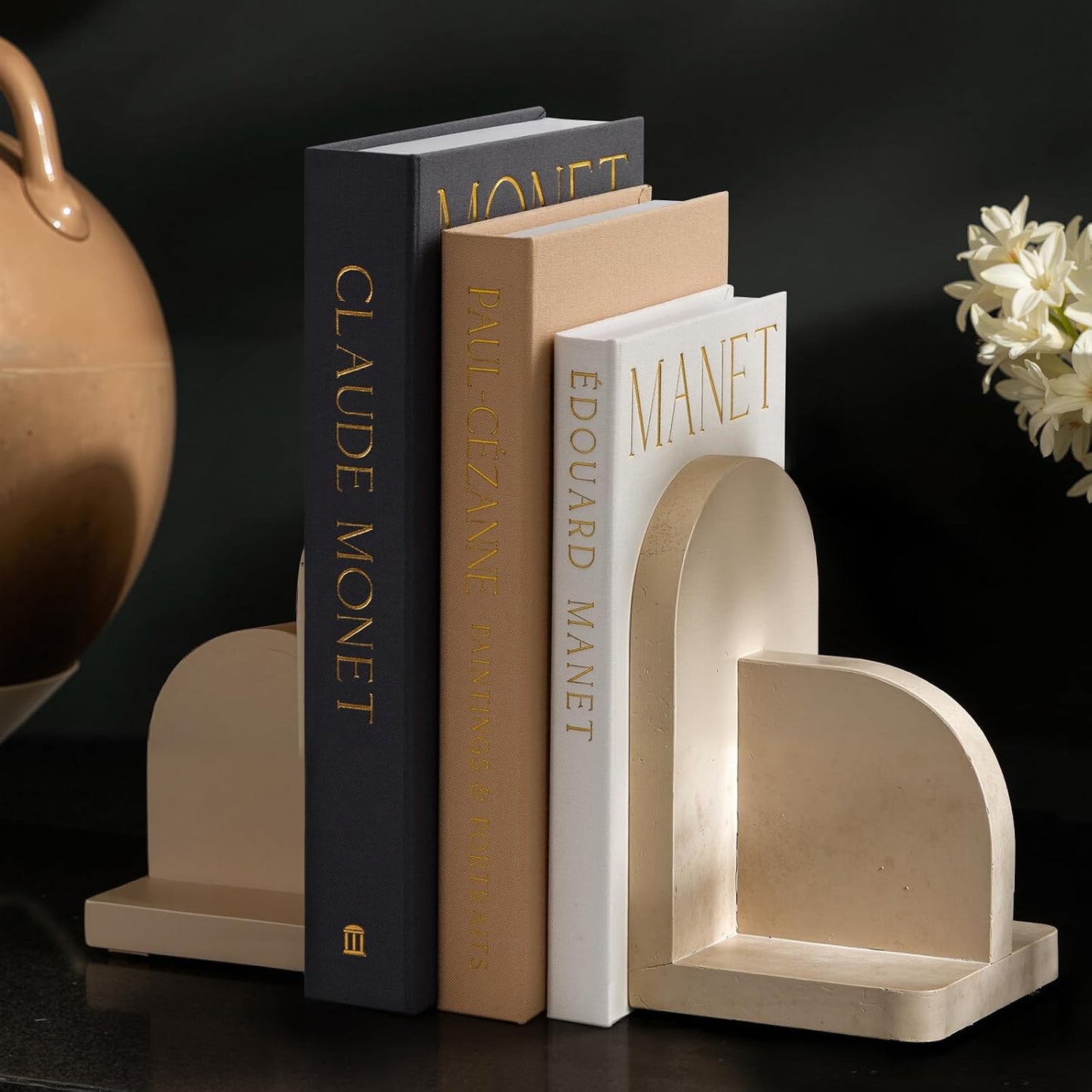 Coffee Table Books Decor / Deep Grey&brown&beige / 3 Book Set / Set of 3