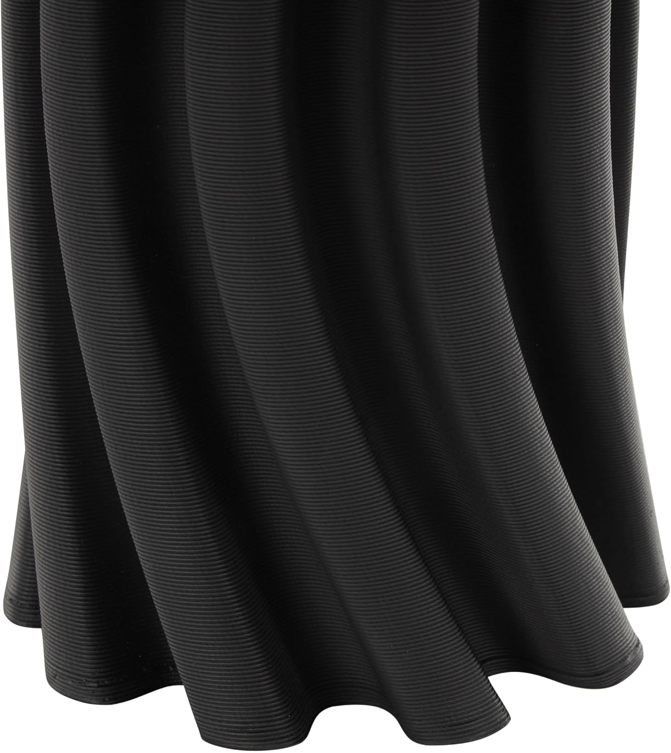 Ceramic Abstract Decorative Vase Curvy Ribbed Centerpiece Vase / Black / 5.35 x 5.25 x 11