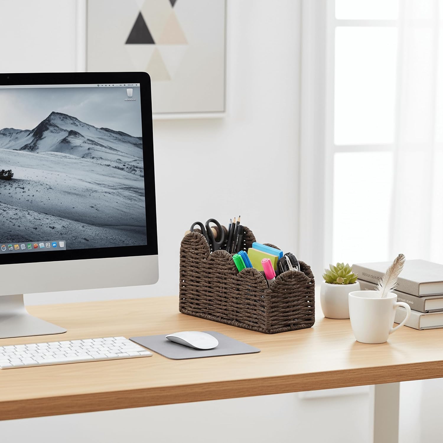 Remote Pen&Pencil Holder Cup / Brown / 3 Slots