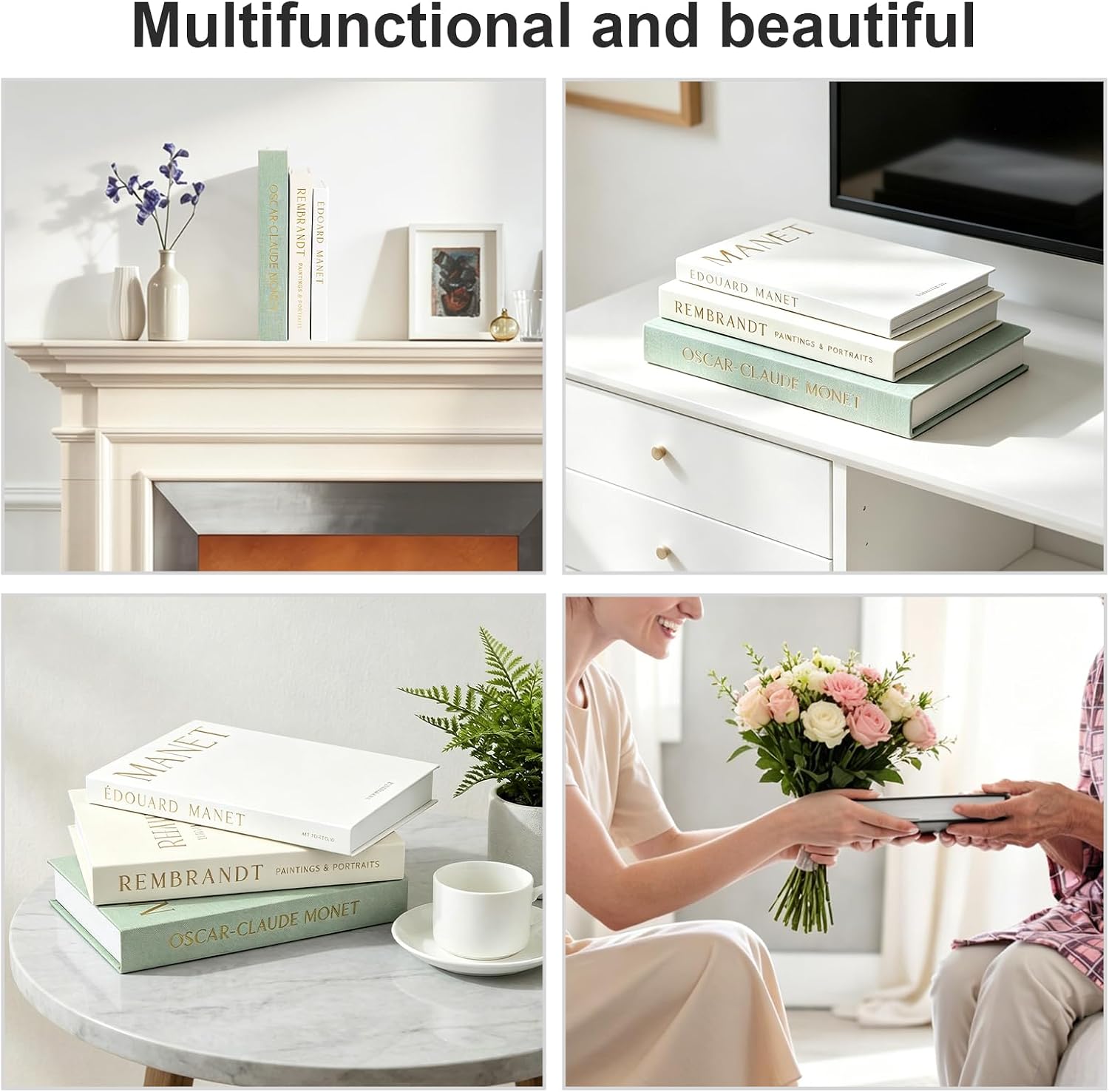 Decorative Books for Modern Home Decor / Set of 3