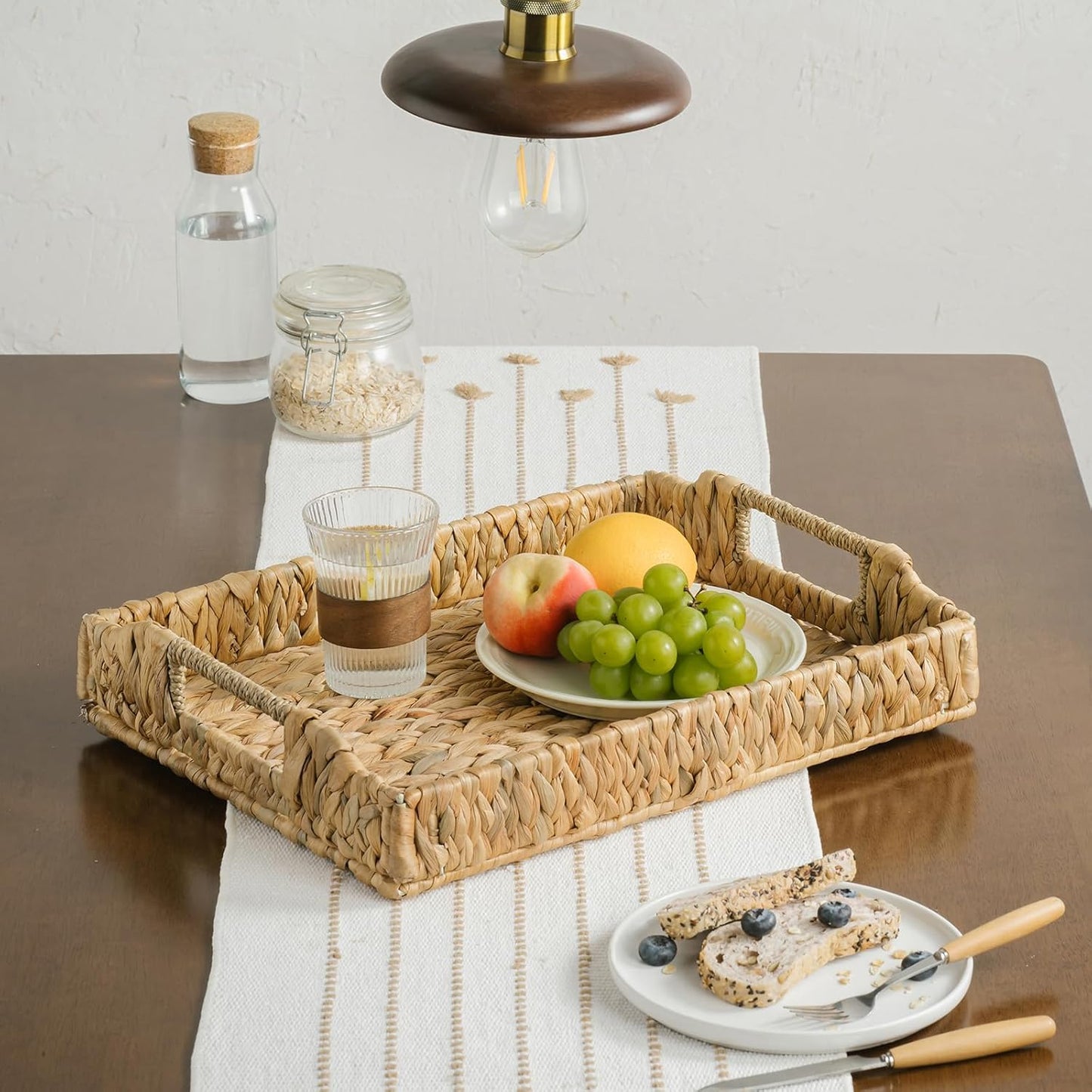 Seagrass Handwoven Trays / 17.3 x 13.4 x 3.6 / Water Hyacinth-rectangle