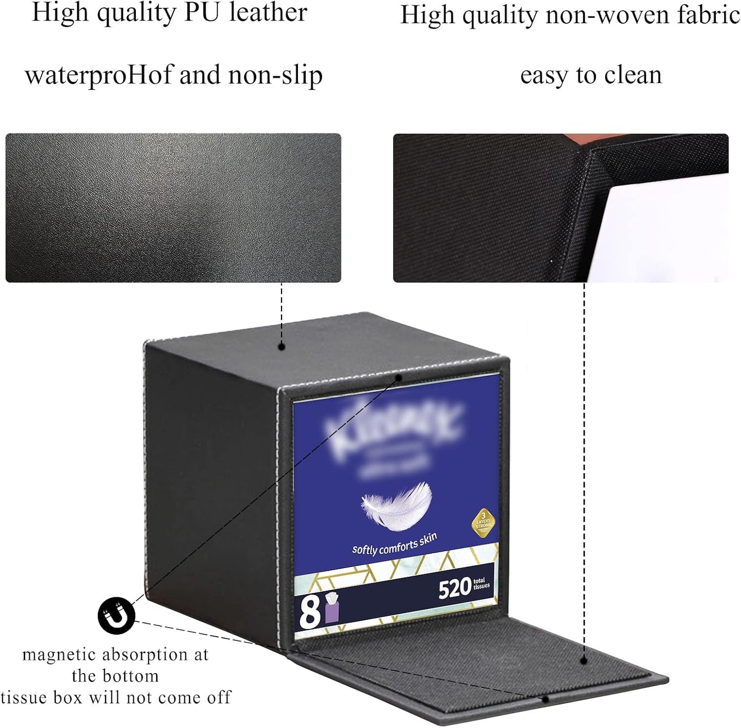 Facial Tissue Holder / Black-1