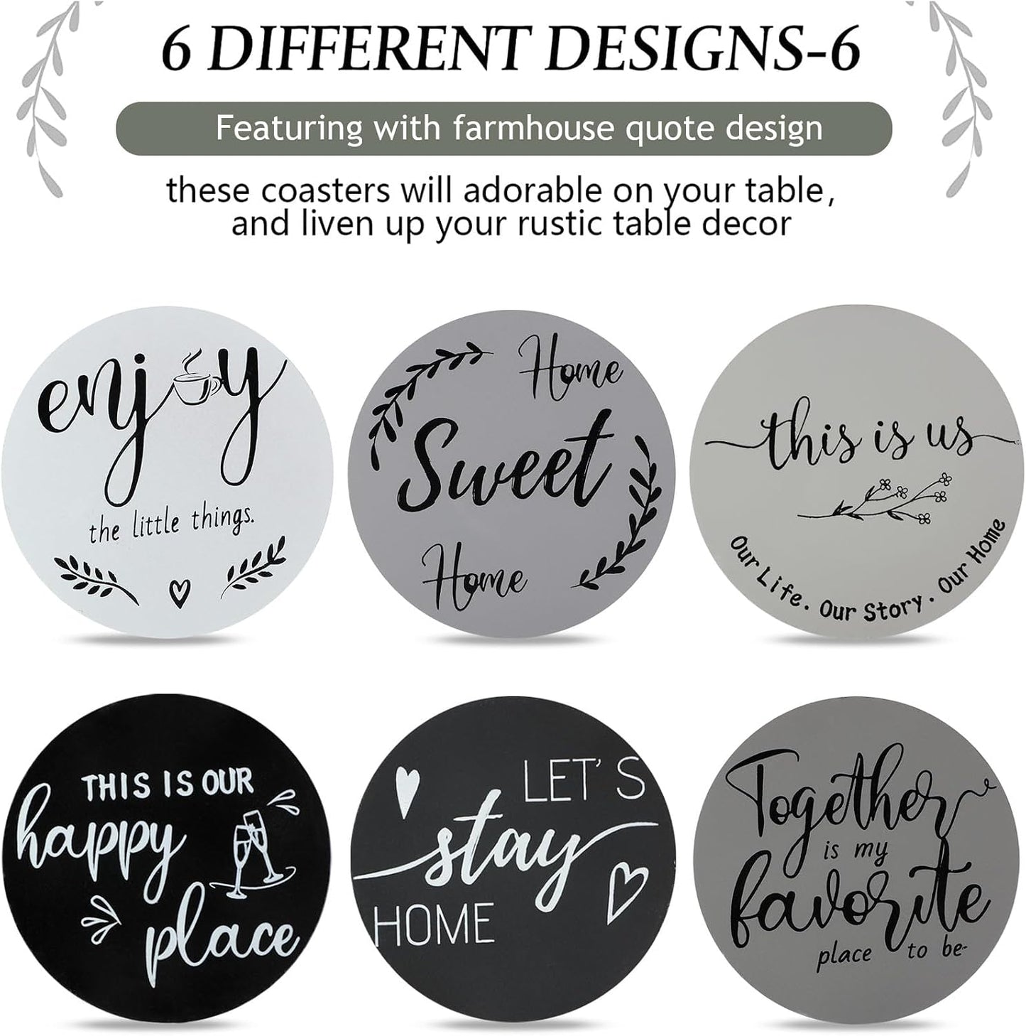 Holder 4'' Funny Decoration / Gray / Set of 6