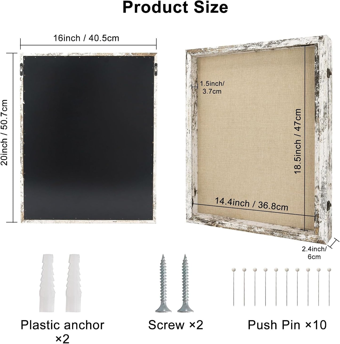 Large Shadow Box Frame 16x20 Display Case, White Wedding Bouquet Memory Box | Hinged Front Open Door with Plexiglass