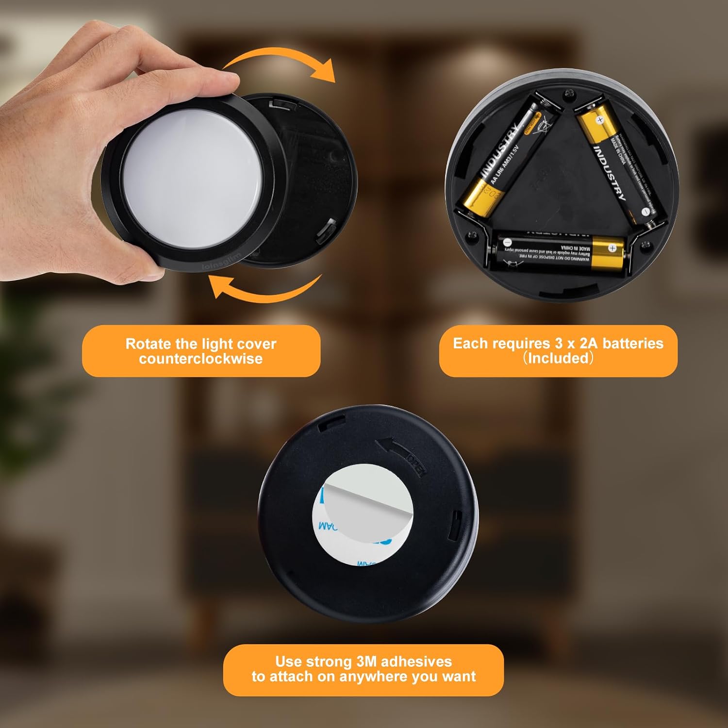 Puck Lights with Remote, Wireless LED Puck Light for Kitchen,Battery Operated Under Cabinet Lights, Under Counter