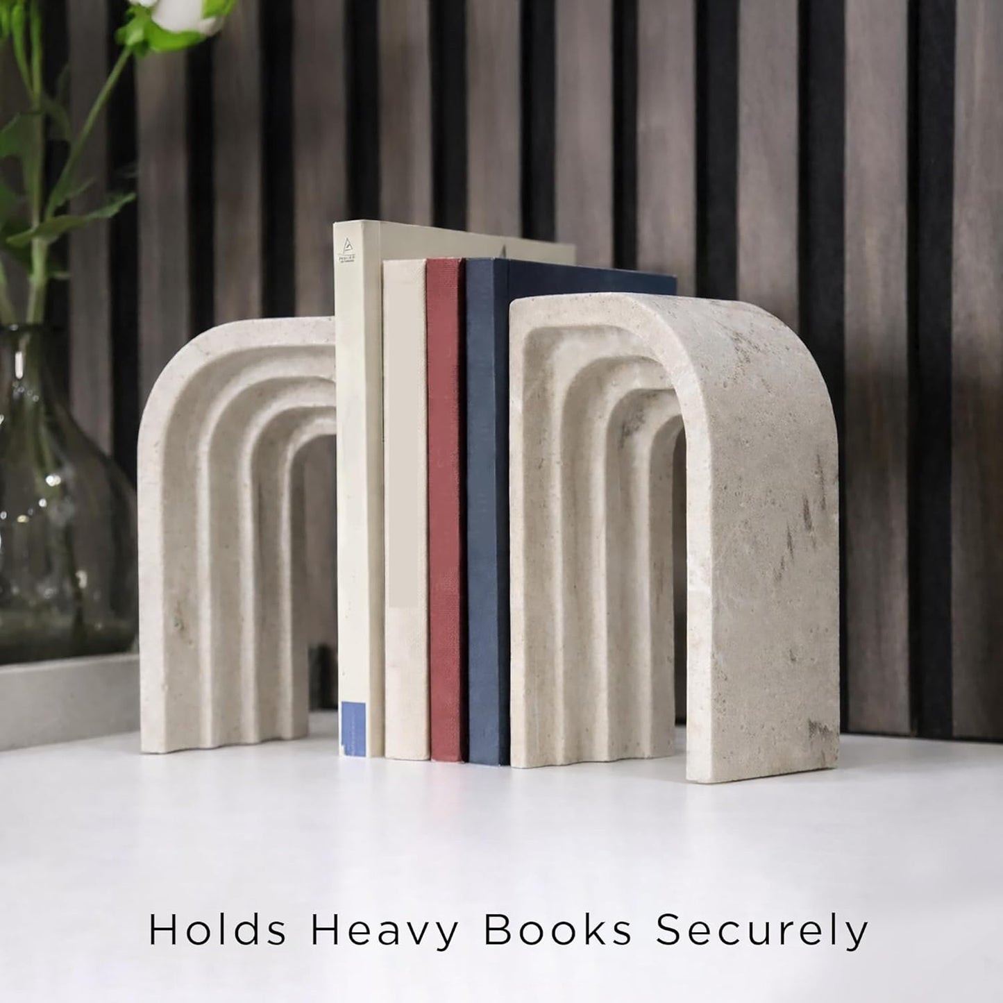 Decorative Bookends / Stone-Inspired Composite Bookends