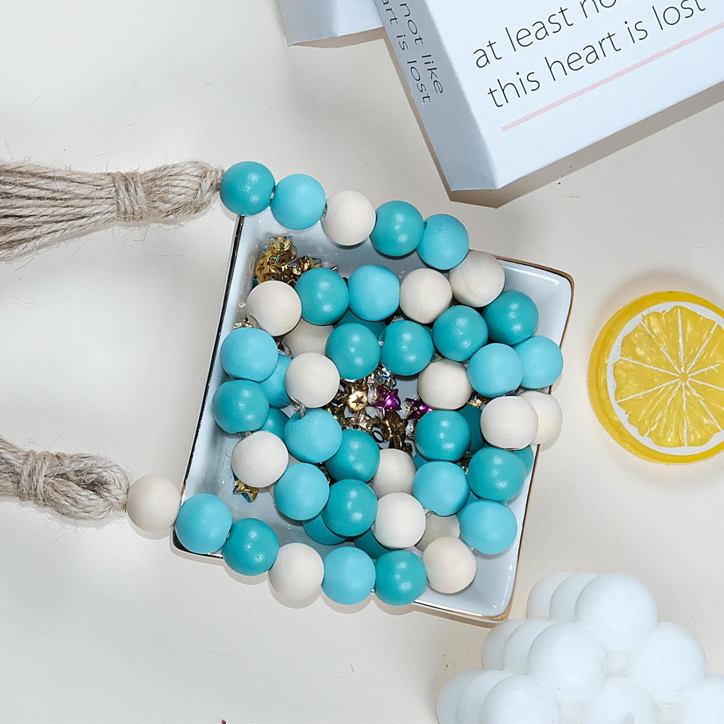 Wood Beads Garland / Gold