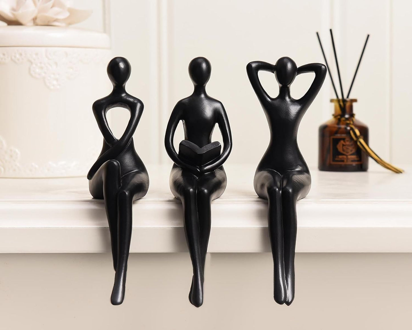 Minimalist Modern Home Decor Collectable Figurines Office Desk Unique / Black