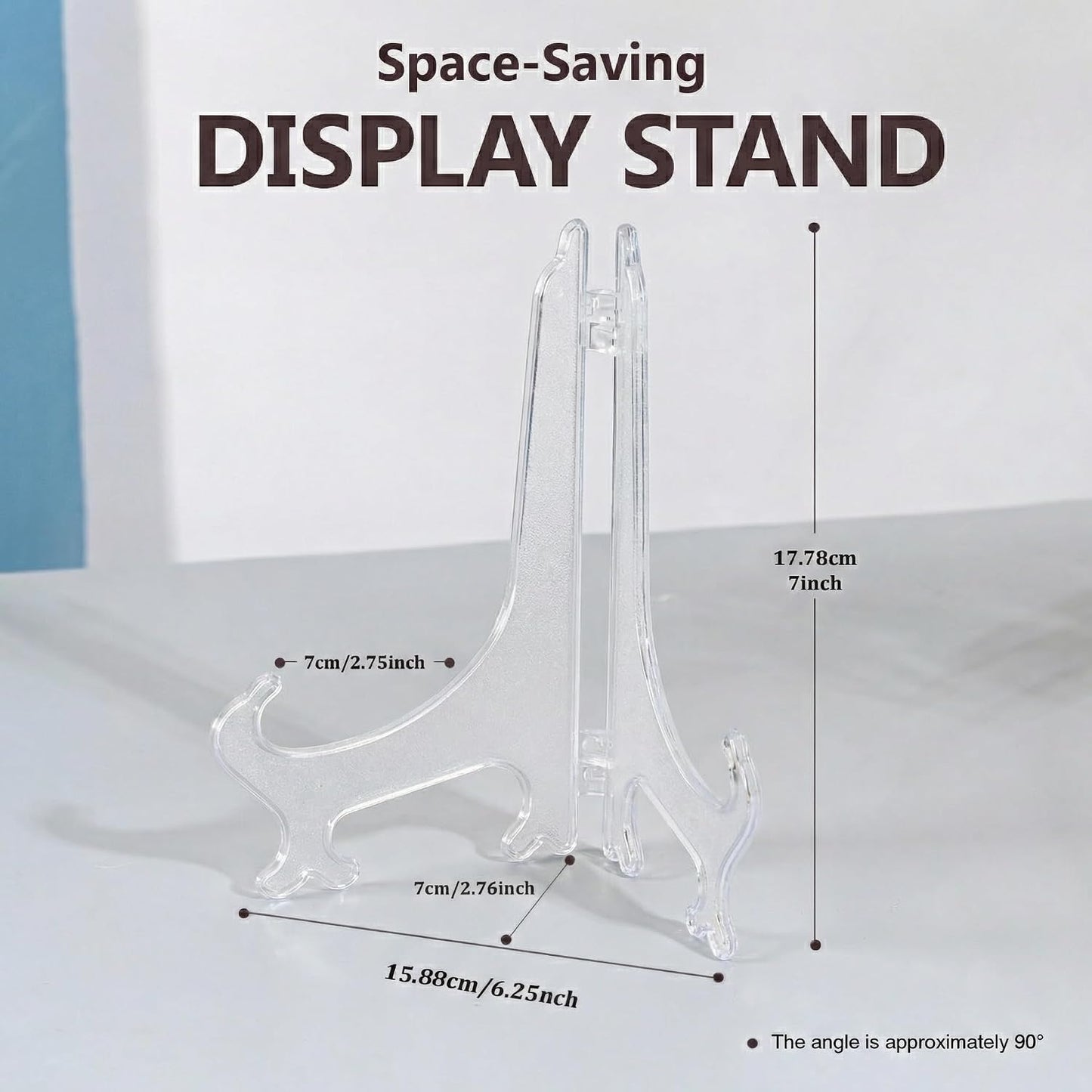 Acrylic Card Display Stands / White / 7inch