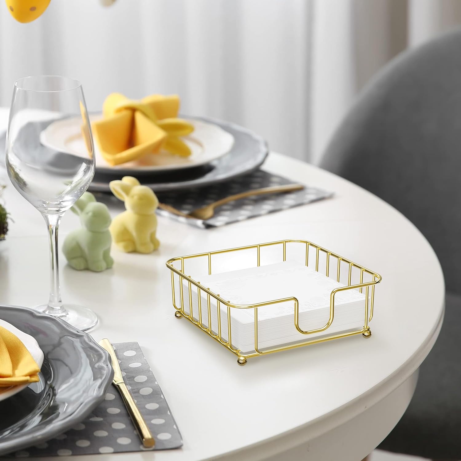 Napkin Holder / Napkin Holders for Paper Napkins / Gold / Luncheon