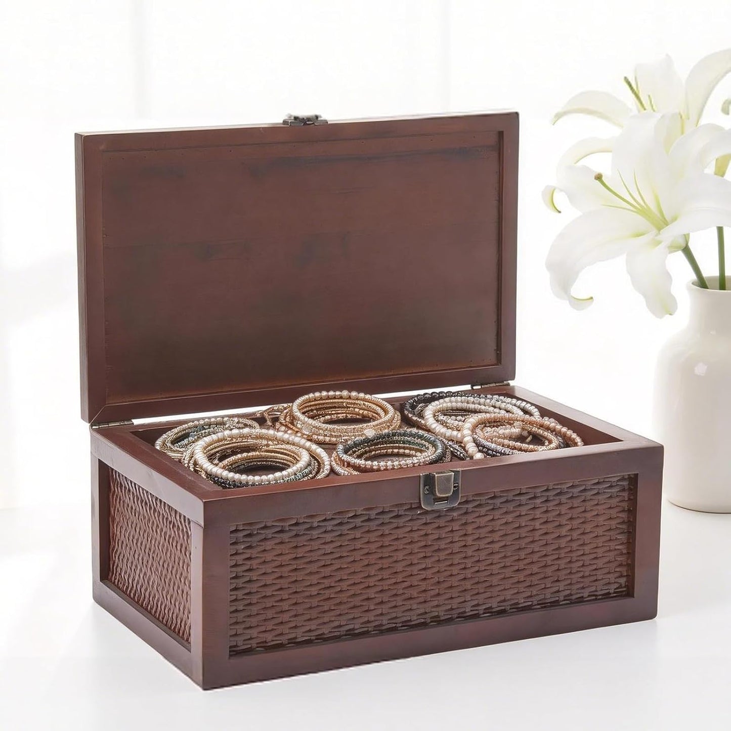 Rattan Decorative Boxes / Brown / Set of 2