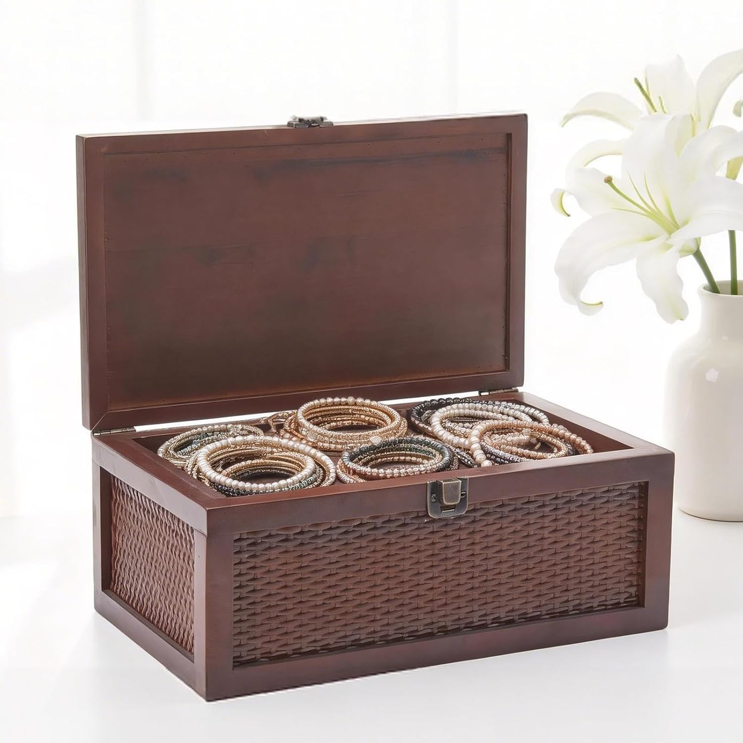 Rattan Decorative Boxes / Brown / Set of 2