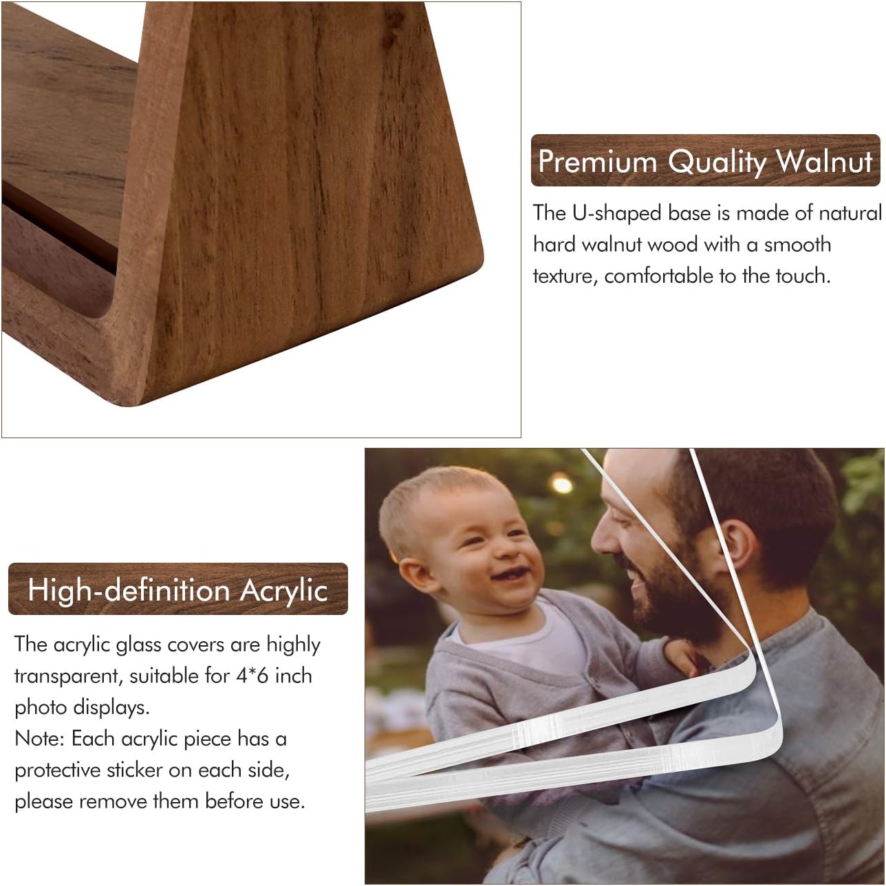 Rustic Wood Picture Frames / Vertical + Vertical / 4 x 6 / Set of 2