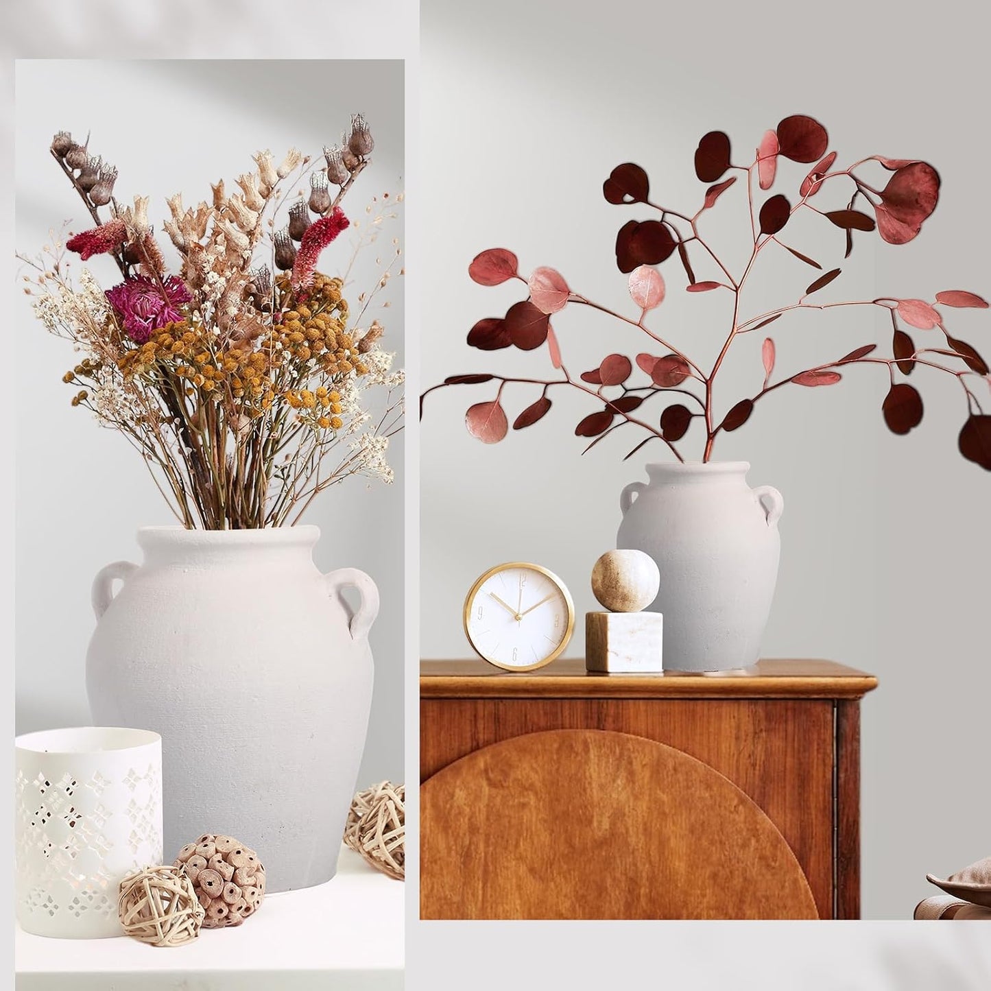 Ceramic Vase / White / 11 Inch