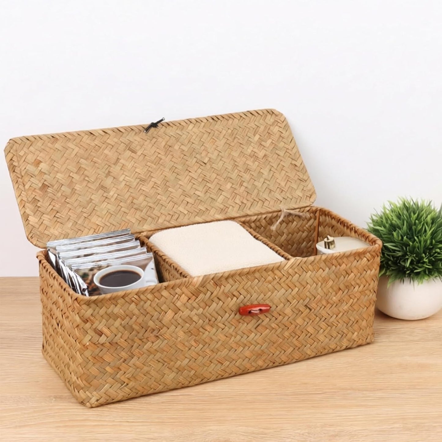 Wicker Shelf Baskets / Natural
