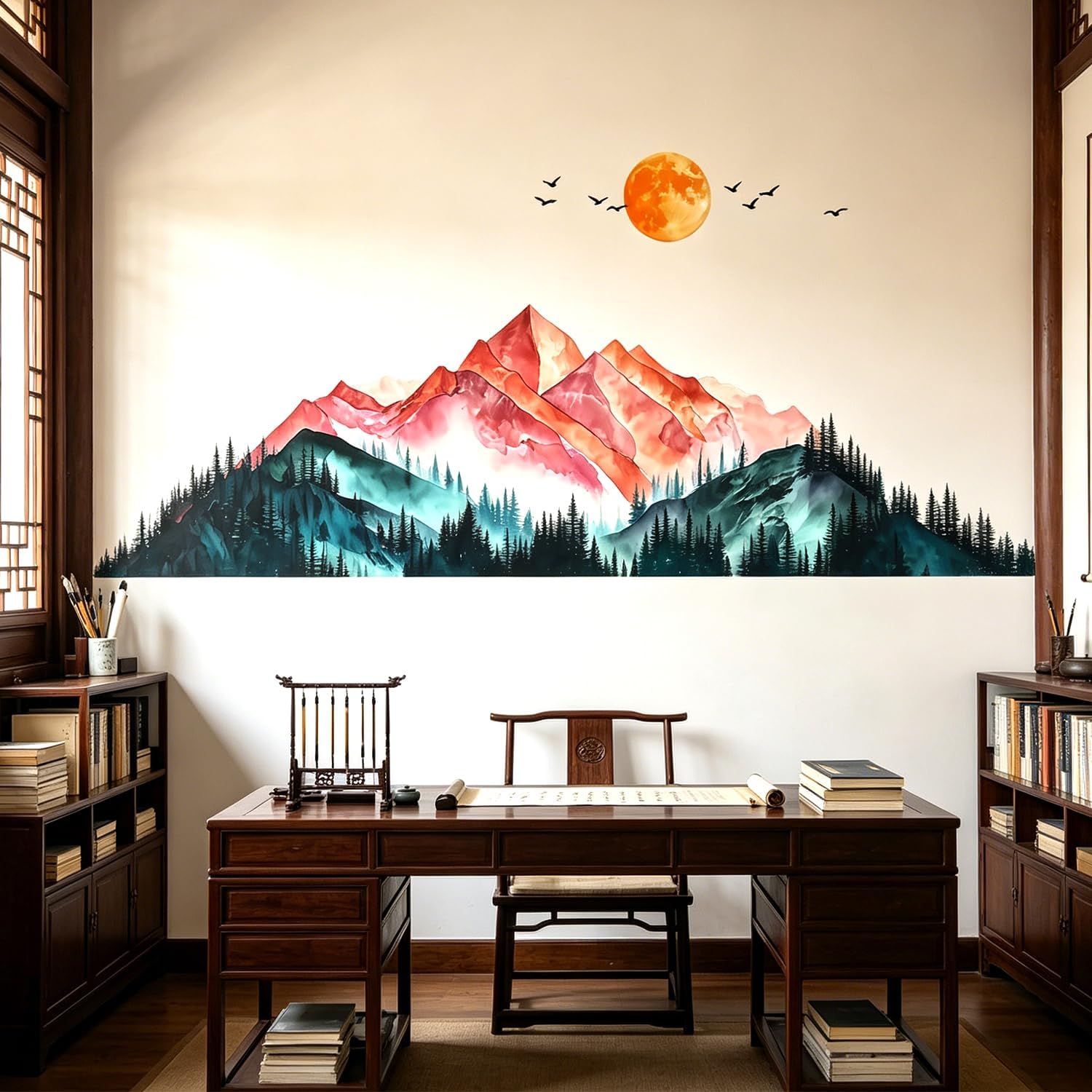 Boho Landscape Moon Wall Stickers