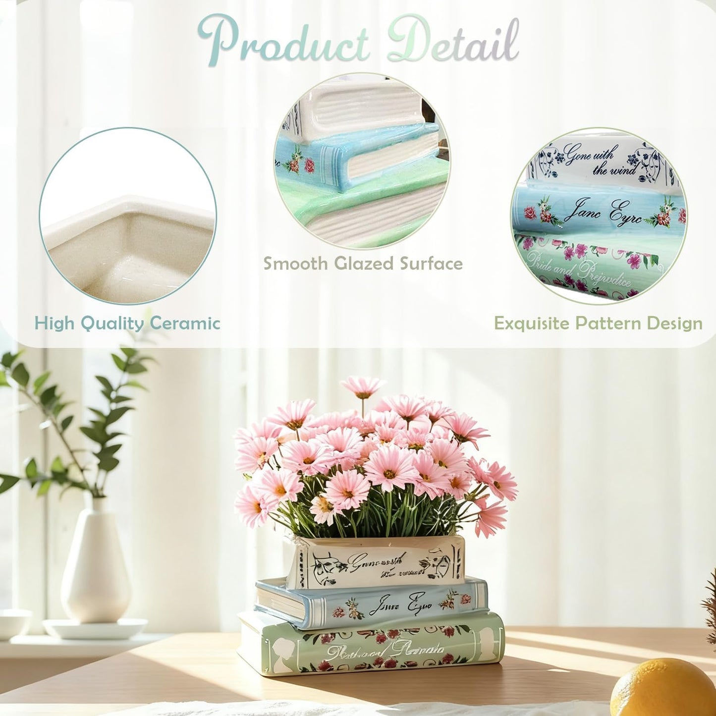 Ceramic Planters / Book Planter