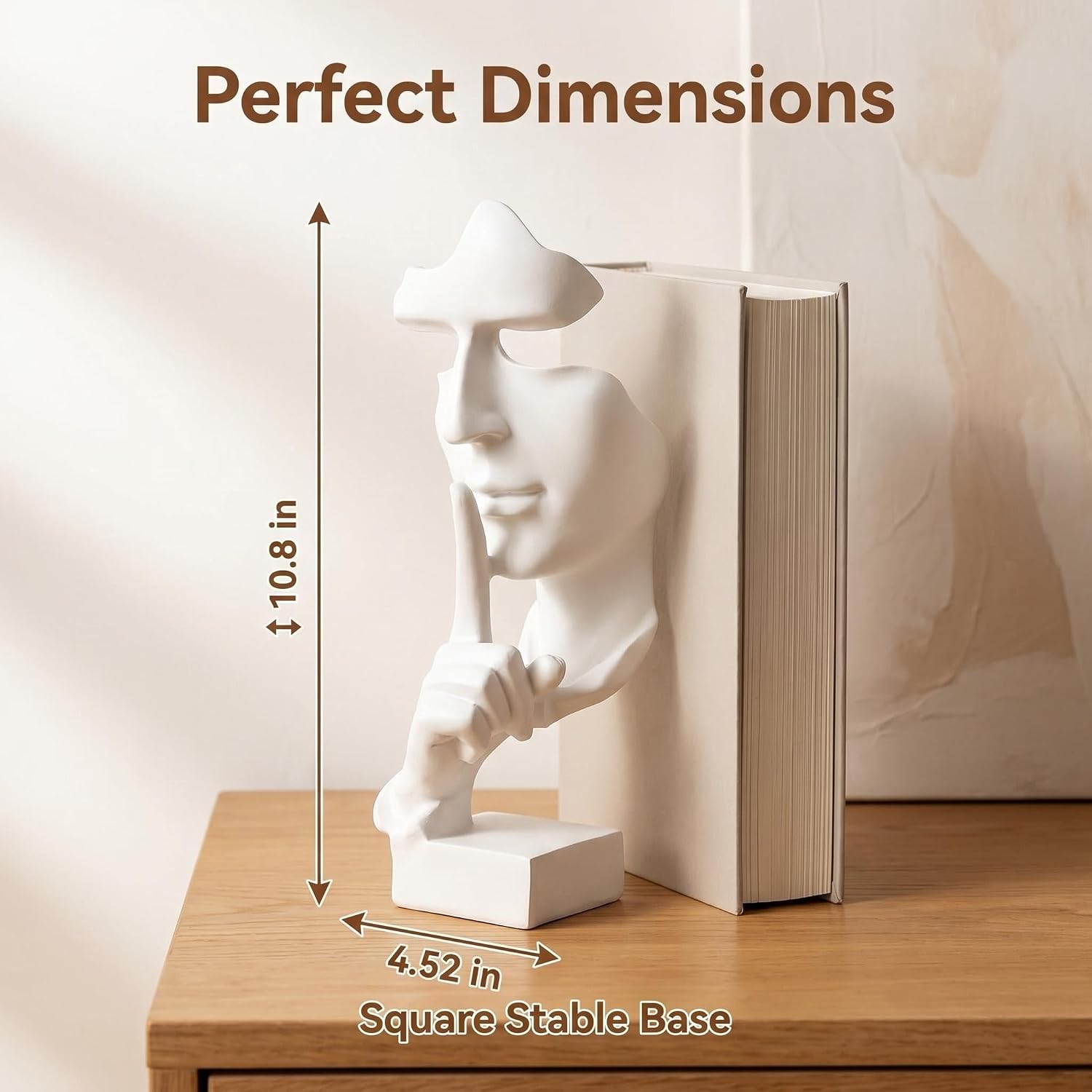Abstract Face Sculpture Minimalist Abstract Face Figurine Modern Home Decor Abstract Human / White