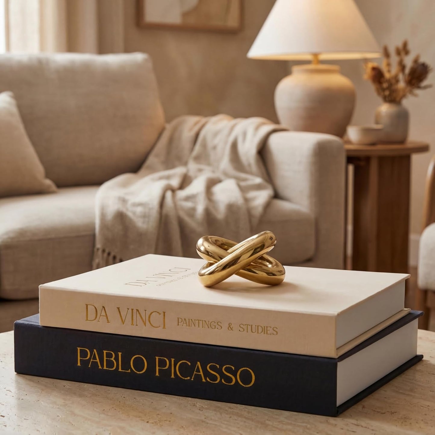 Linen Coffee Table Books / Set of 2