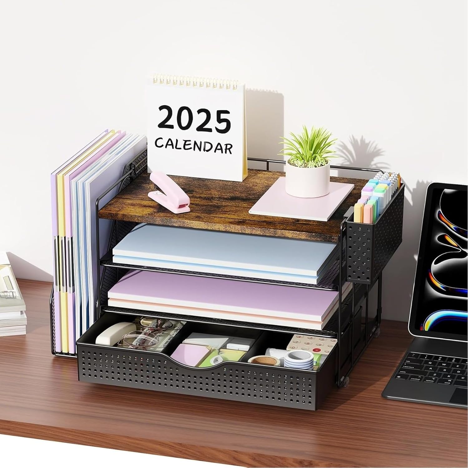 Desk Organizers and Accessories / Wood / 4T with Drawer