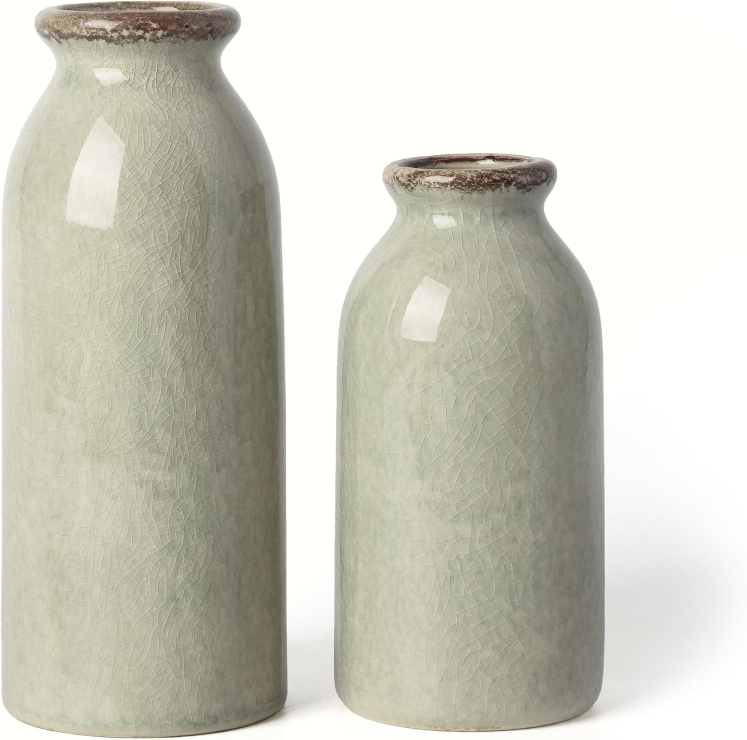 Ceramic Vases Home Decor / Green / Set of 2