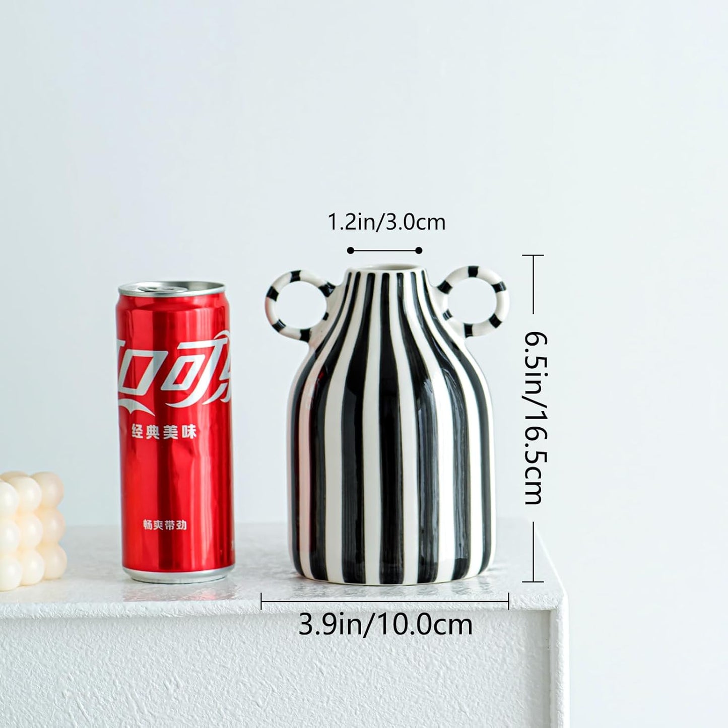 Ceramic Vase / Black and White