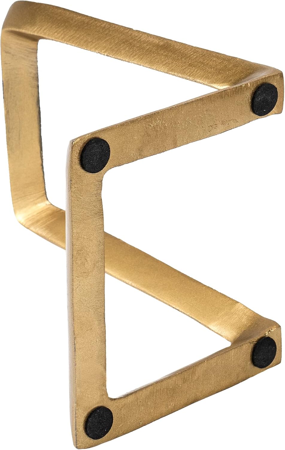 8" Decorative Metal Display Plate Stand and Art Holder Easel in Distressed Finish / Gold