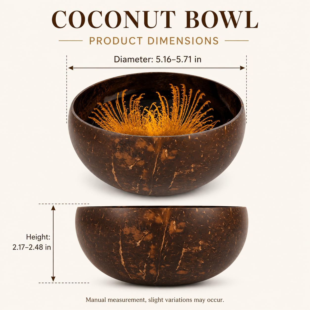Coconut Bowl Mother of Pearl Inlaid Shell Key Bowls for Entryway Table Candy / A - Golden / Natural