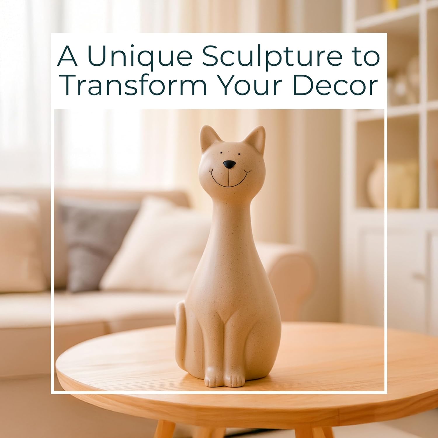 Skinny Sitting Kitty Figurine