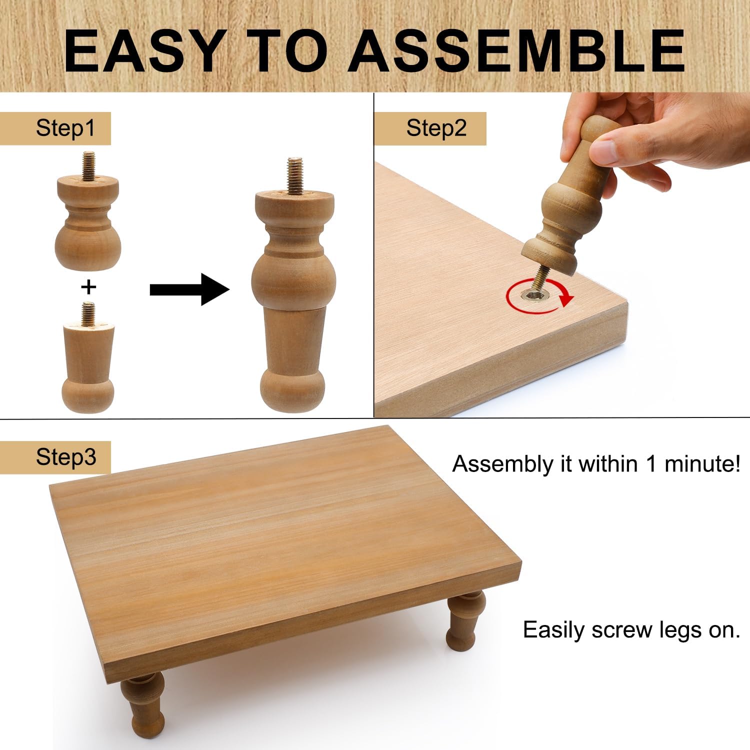 Farmhouse Pedestal Stand / Wood