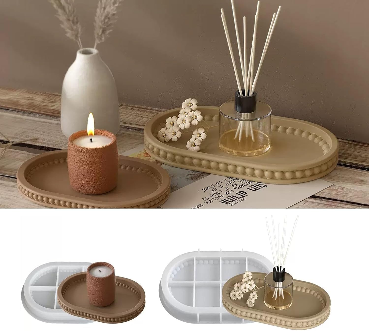 Resin Tray Mold / Oval / Set of 2