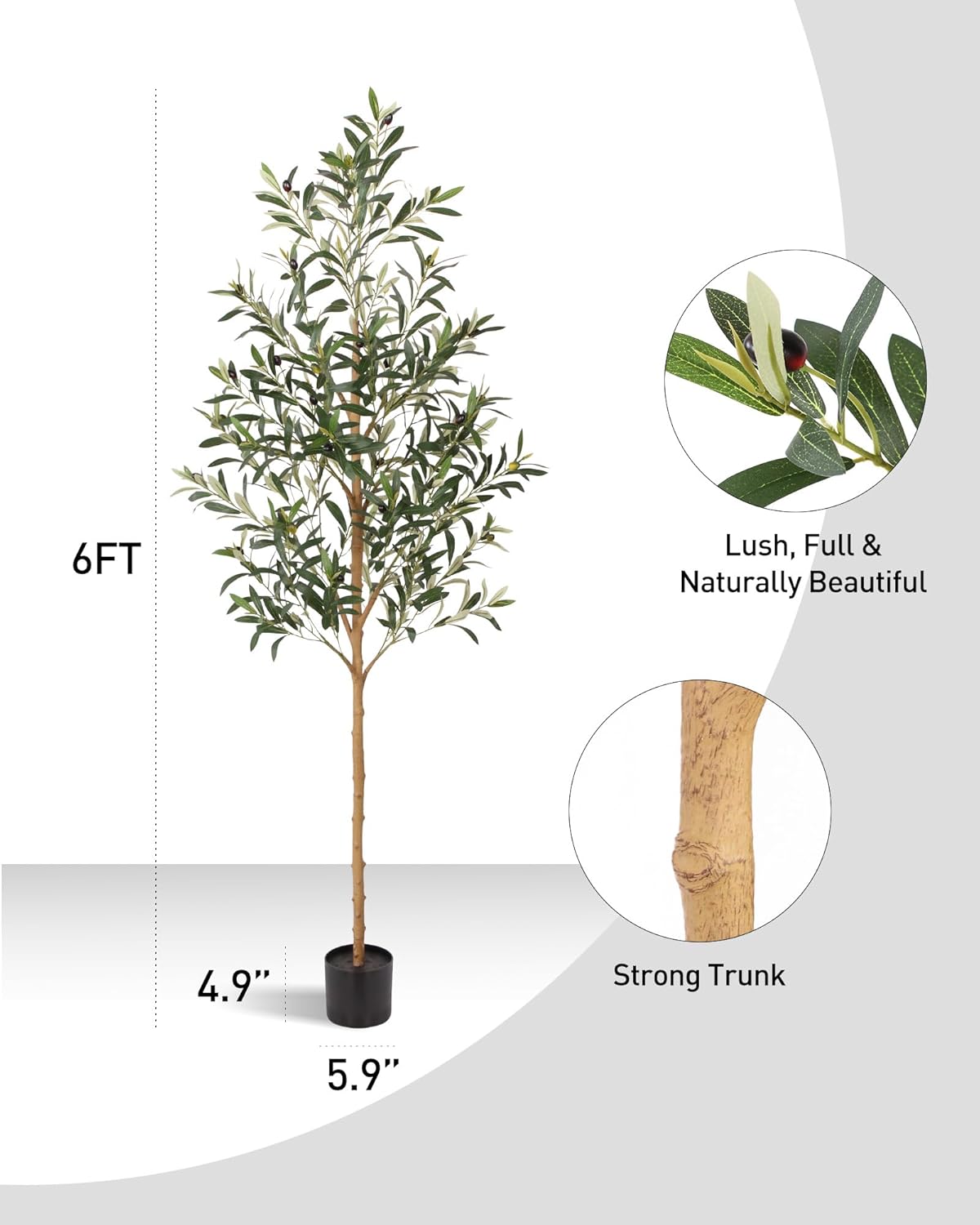 Olive Trees Artificial Indoor / 6ft / 6 Inch
