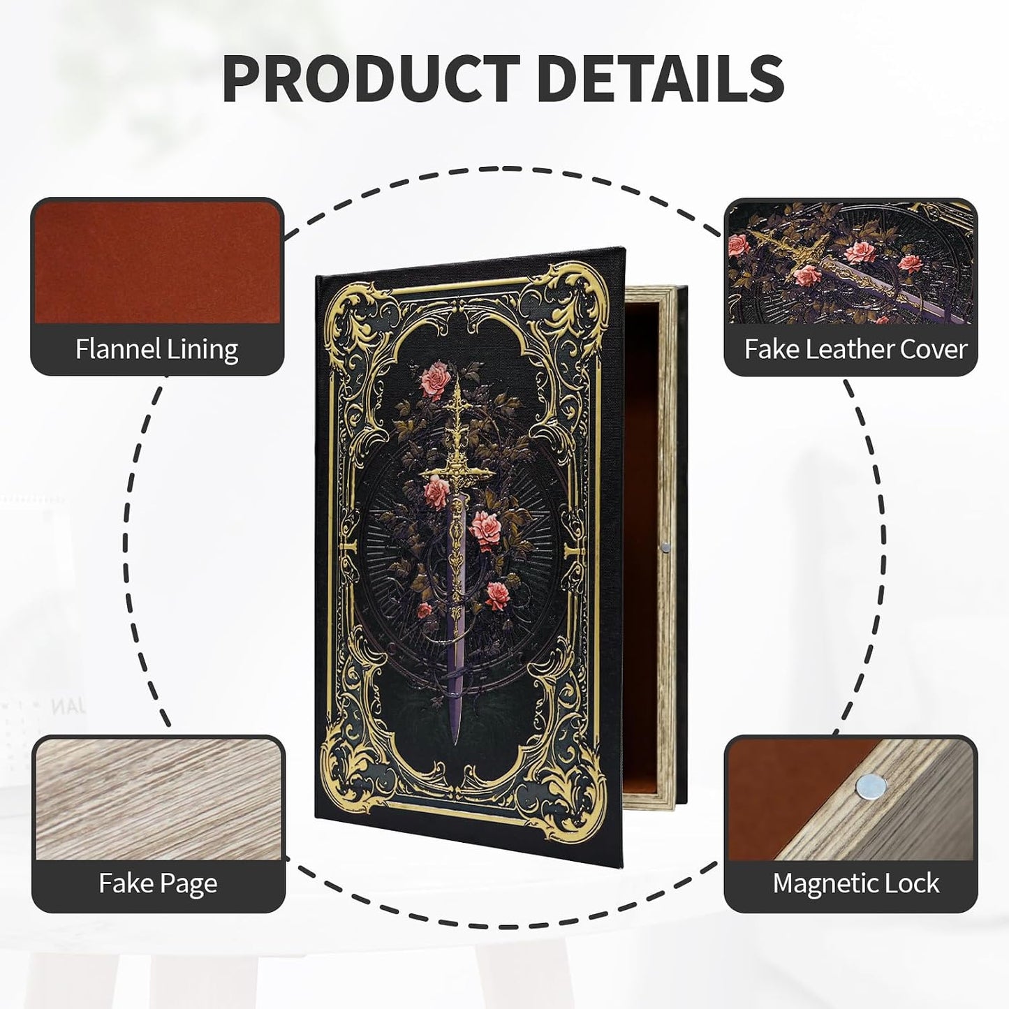 Remote Control Holder / Classic Black Floral