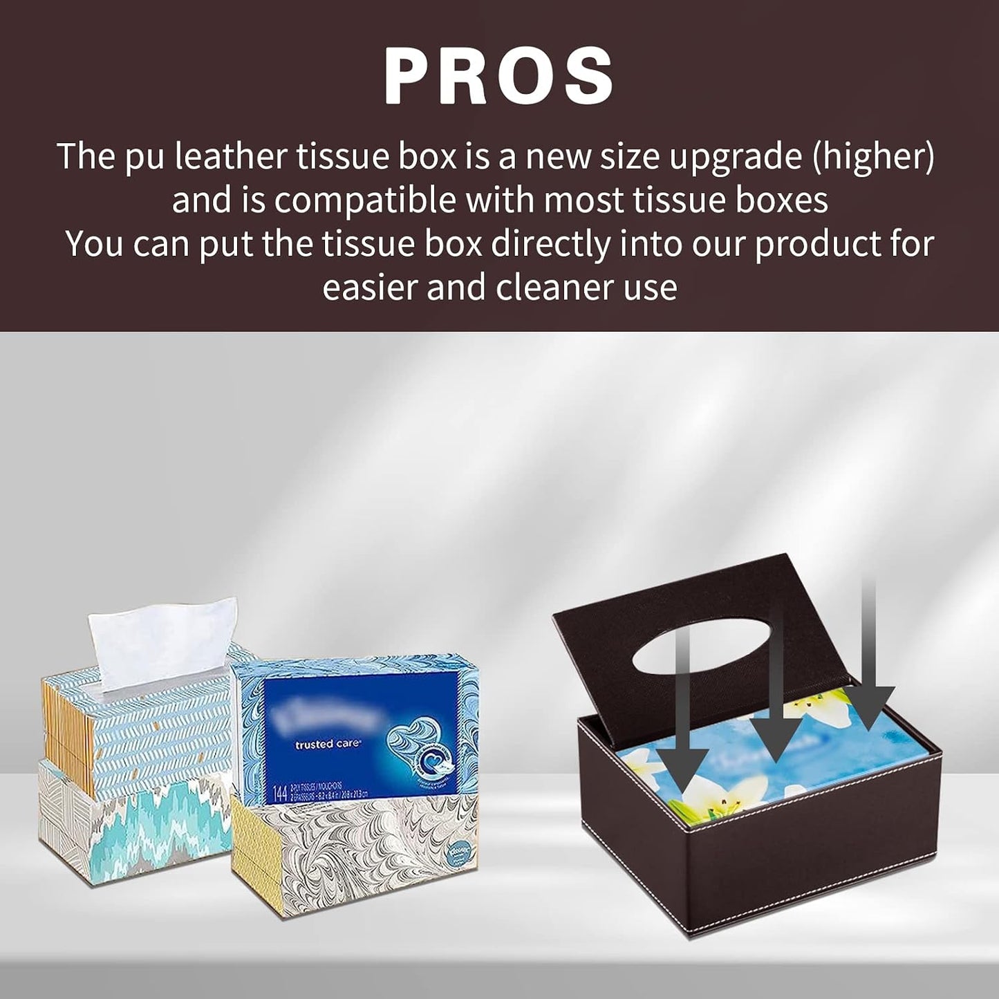 Multifunctional Tissue Box Holder / Brown