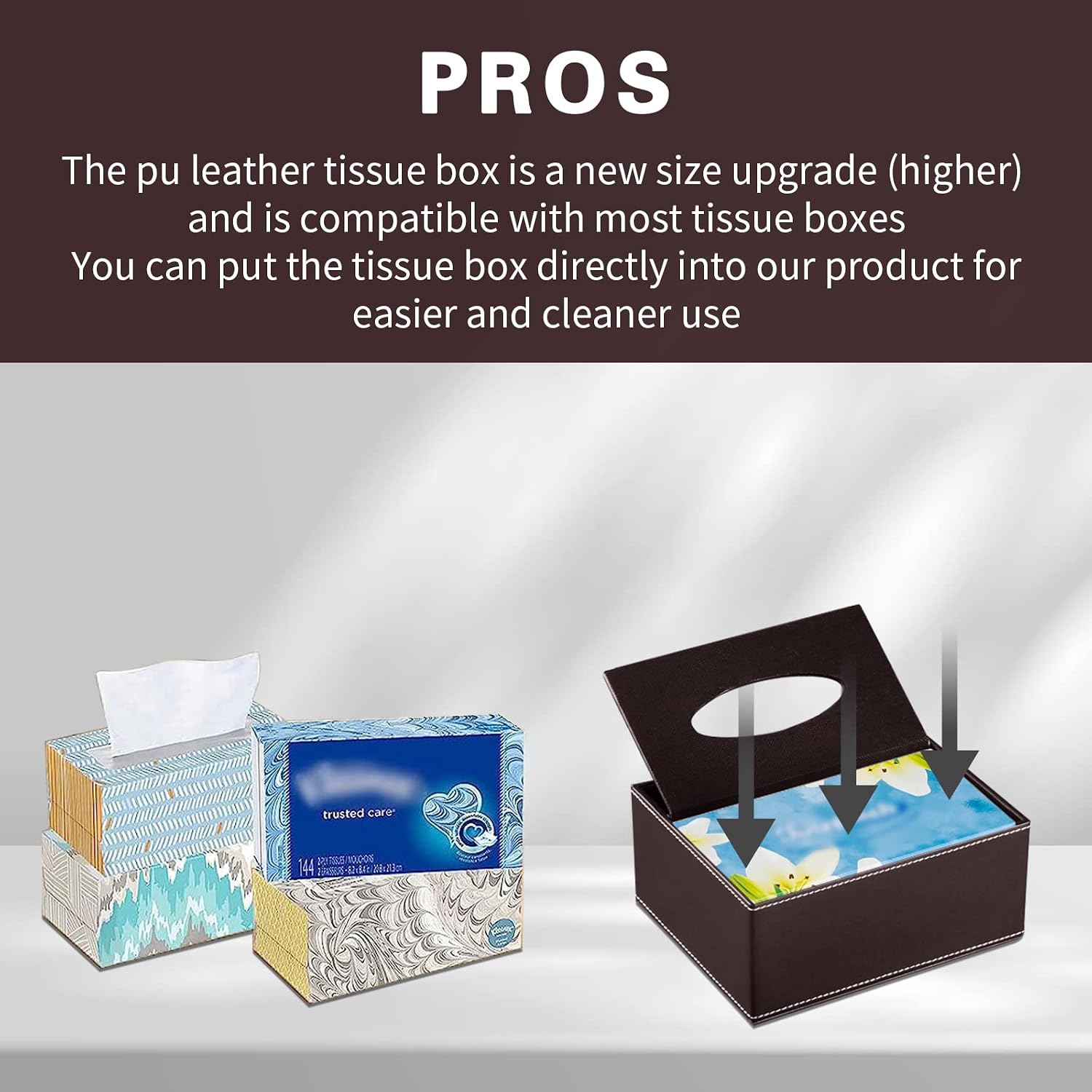 Multifunctional Tissue Box Holder / Brown