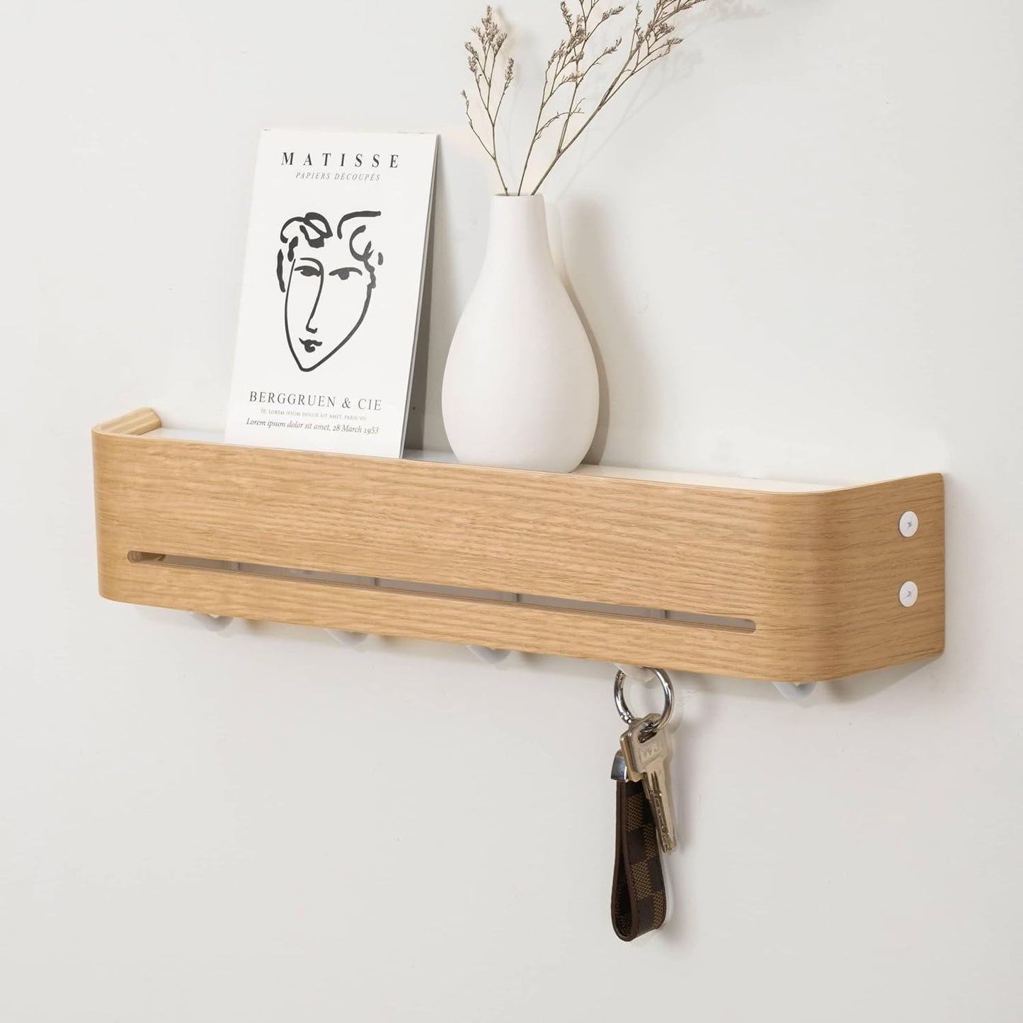 5 Retractable Hooks / Oak