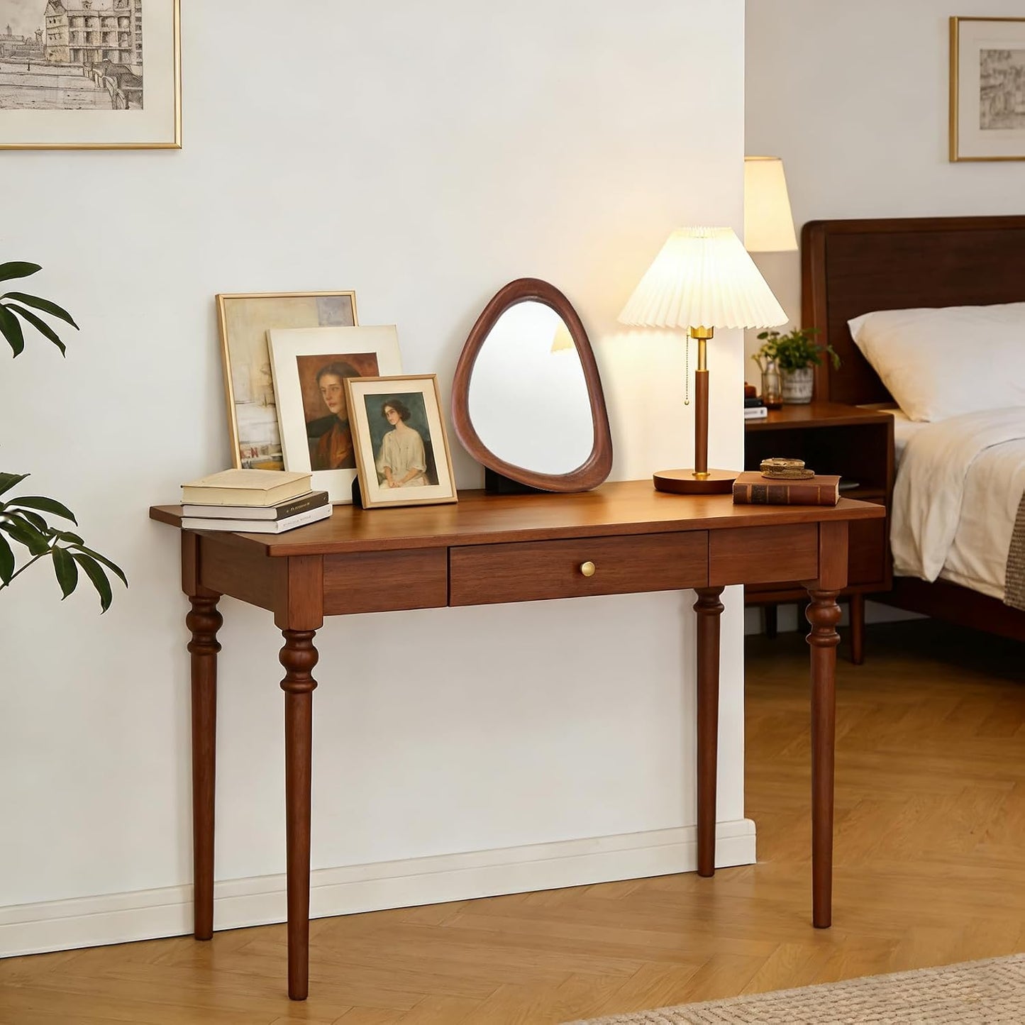 15 * Asymmetrical Wood Mirrors / Black Walnut / 15"L x 10"W / 10 Inch