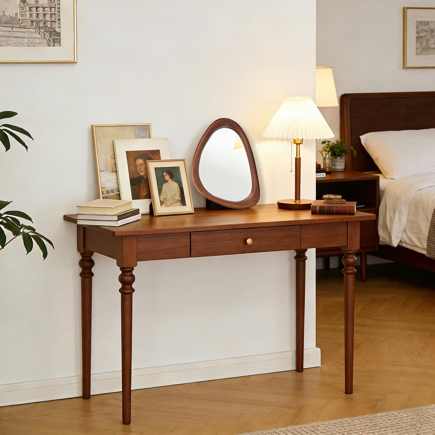 15 * Asymmetrical Wood Mirrors / Black Walnut / 15"L x 10"W / 10 Inch