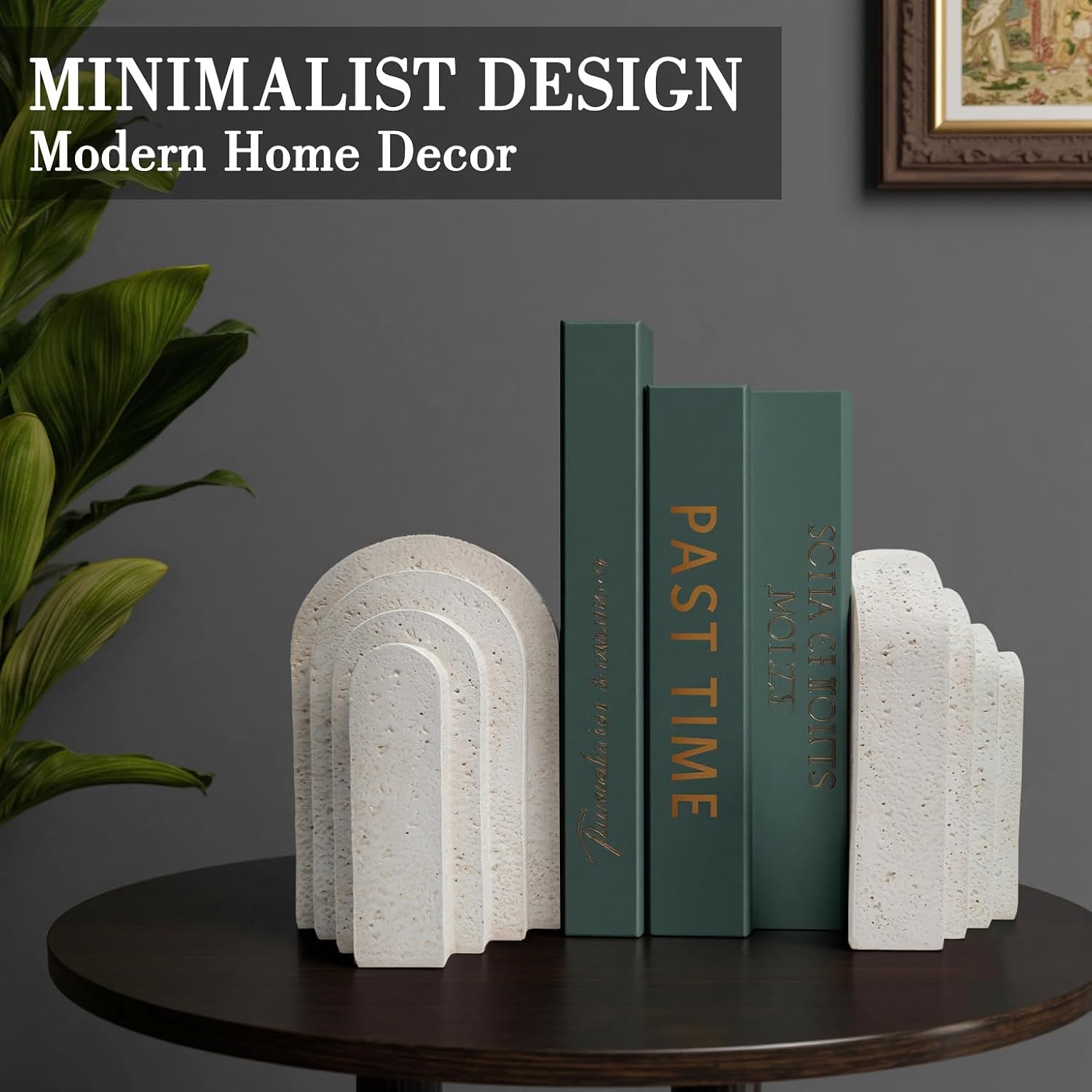 Heavy Duty Arch Resin Decorative Bookends / Set of 2