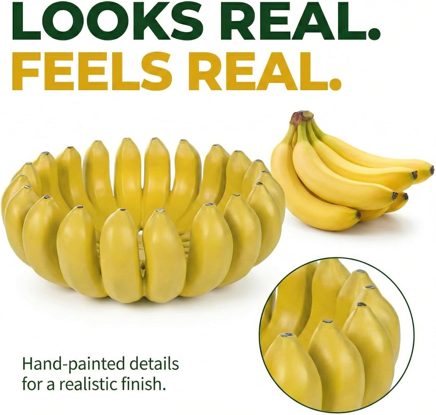 Banana fruit bowl holder Handcrafted Art Centerpiece / Yellow / 12 Inch